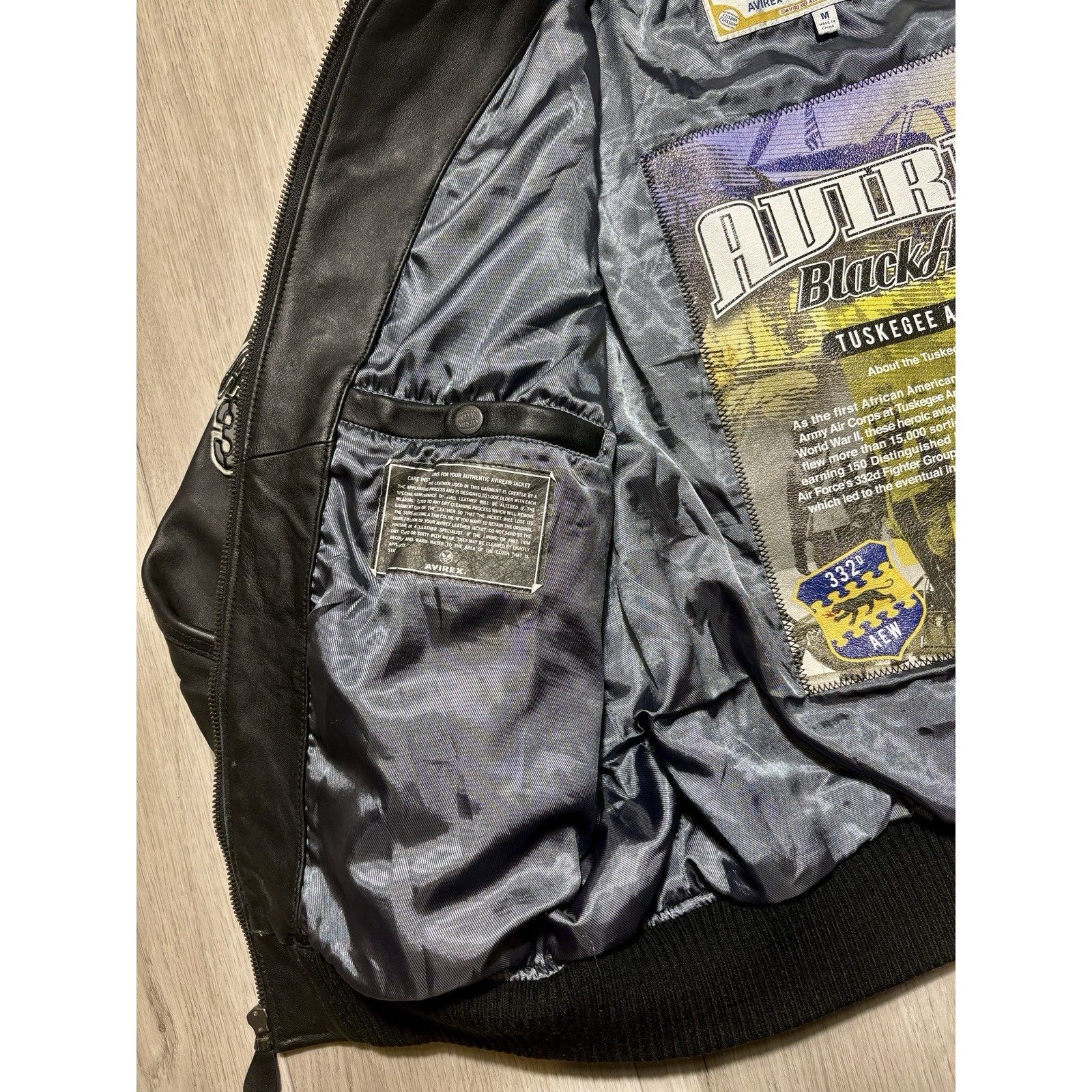 Avirex Avirex Black Aces Tuskegee Airmen Lamb Leather Jacket M Y2K Size US M / EU 48-50 / 2 - 9 Thumbnail