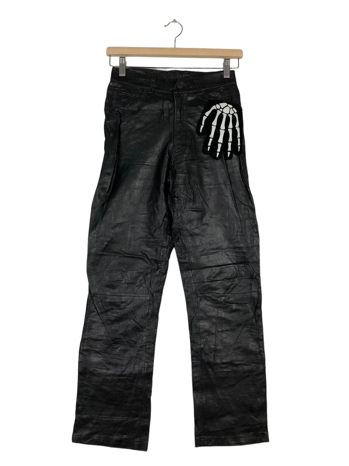 Genuine Leather 🔥90’s Real Leather Racing Pants Inspire Rick Owens Size US 26 / EU 42 - 1 Thumbnail