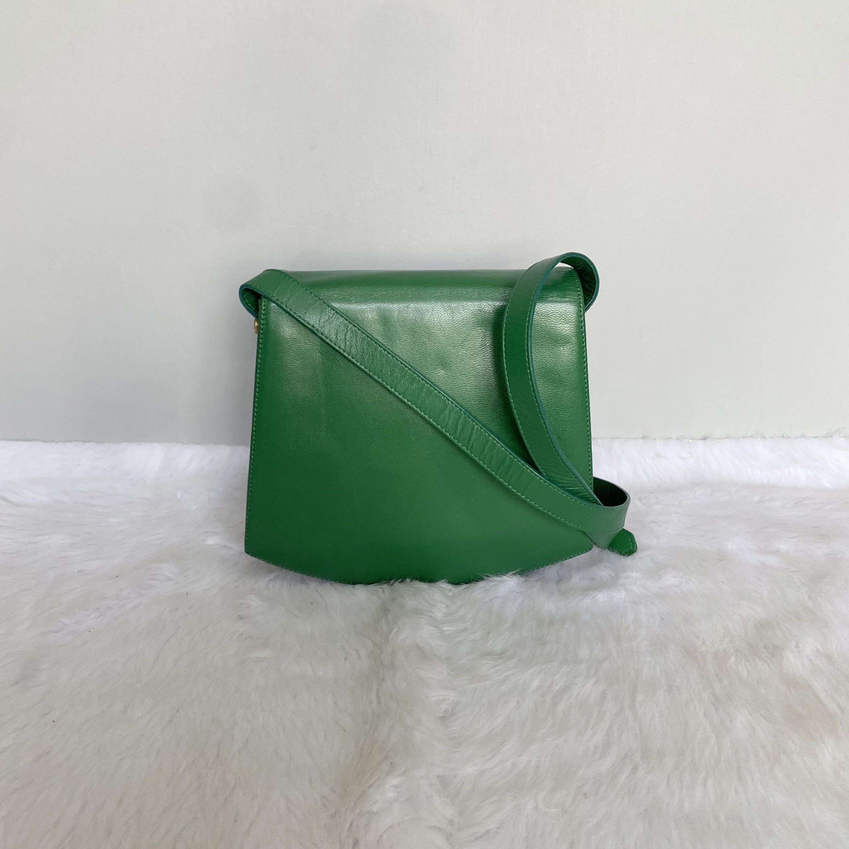 Lanvin Vintage Green Leather Crossbody Bag Size ONE SIZE - 4 Thumbnail