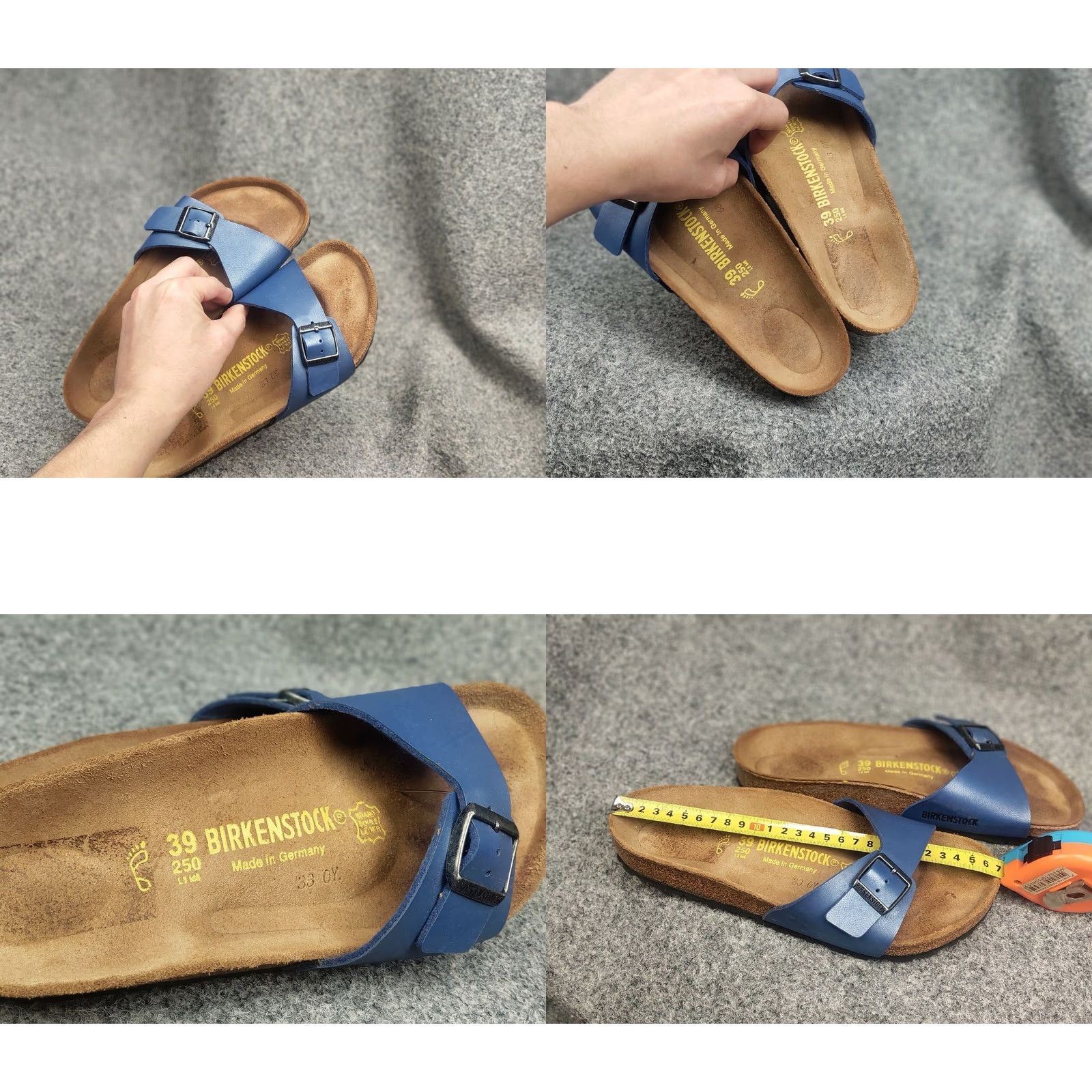 Birkenstock Birkenstock Madrid Leather Synthetics Elemental Blue Orthopedic slippers sandals Size US 9 / IT 39 - 9 Thumbnail