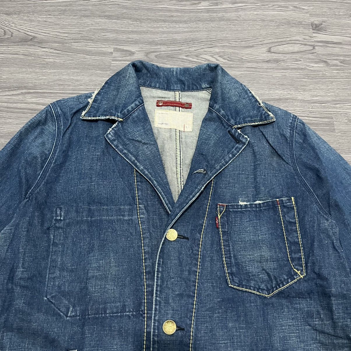 Levi's Vintage Clothing Distressed Blazer Denim Levi's Red Loop Big Pocket Designer Size US XL / EU 56 / 4 - 2 Thumbnail