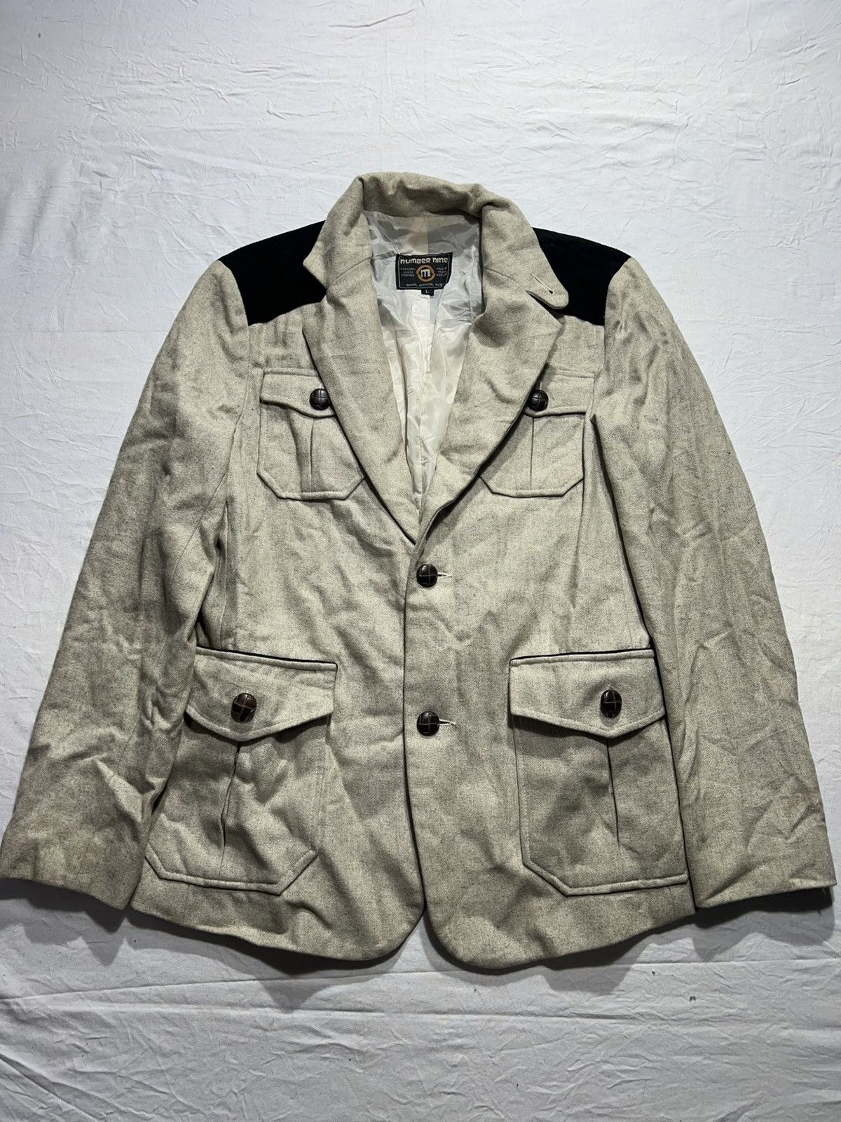 Number (N)ine Number (N)ine herringbone suede patch field jacket Size US L / EU 52-54 / 3 - 1 Thumbnail