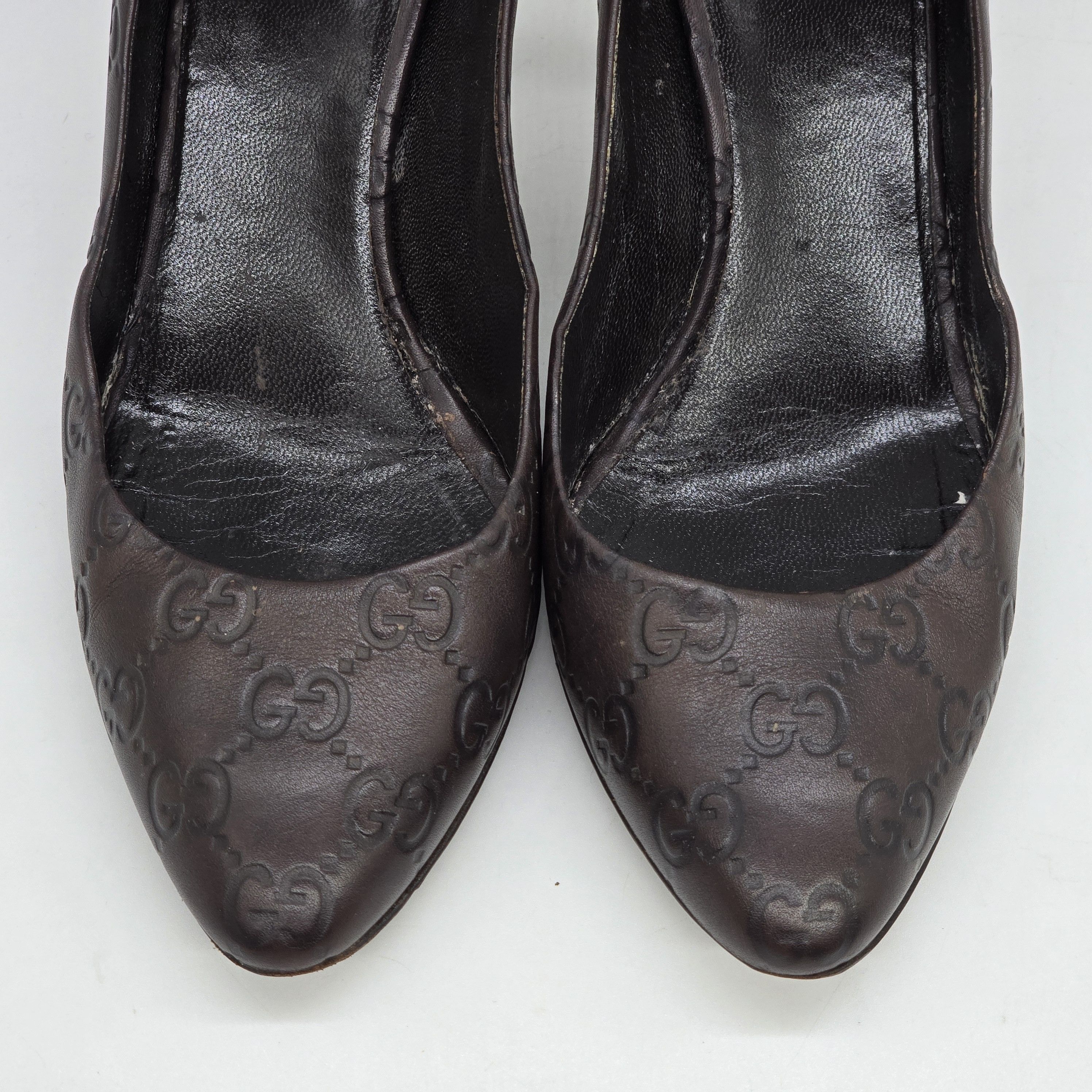 Gucci Gucci - Guccissima Leather Heel Pumps Size US 8.5 / IT 38.5 - 4 Thumbnail