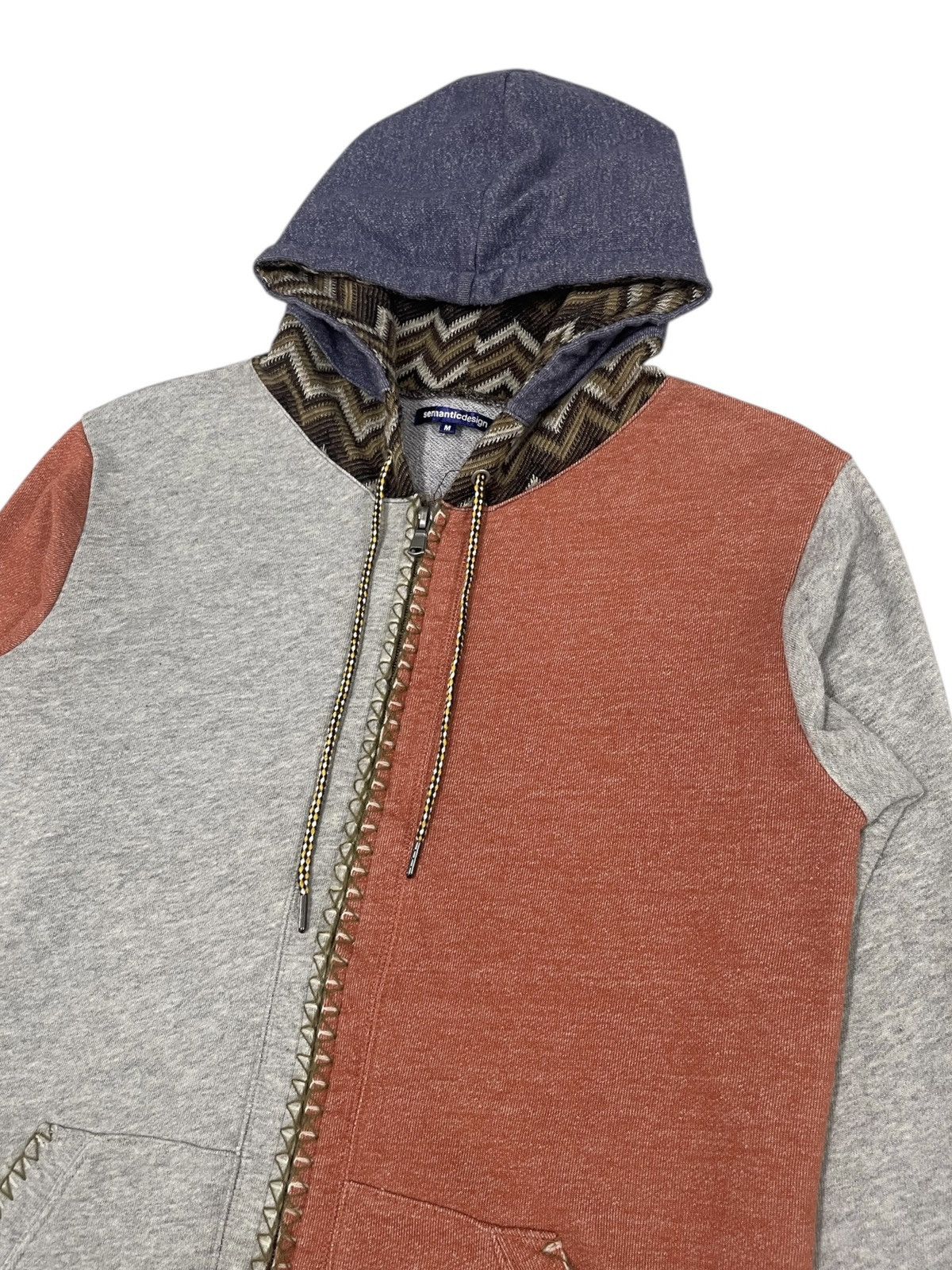 Japanese Brand Semantic Design Japan Colour Block Navajo Hoodie Size US S / EU 44-46 / 1 - 3 Thumbnail