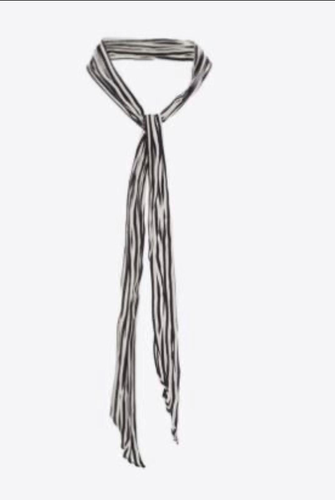 Saint Laurent Paris oc11z0624 Skinny Lavalliere Scarf in
