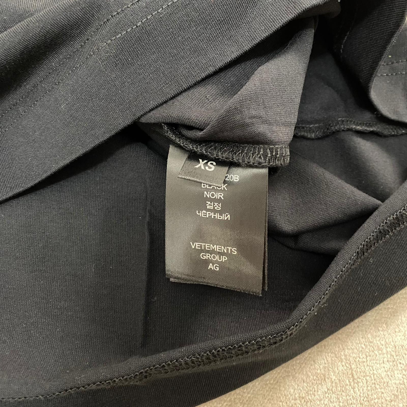 Vetements Black Haute Couture Logo Oversized T-shirt Size US XS / EU 42 / 0 - 8 Thumbnail