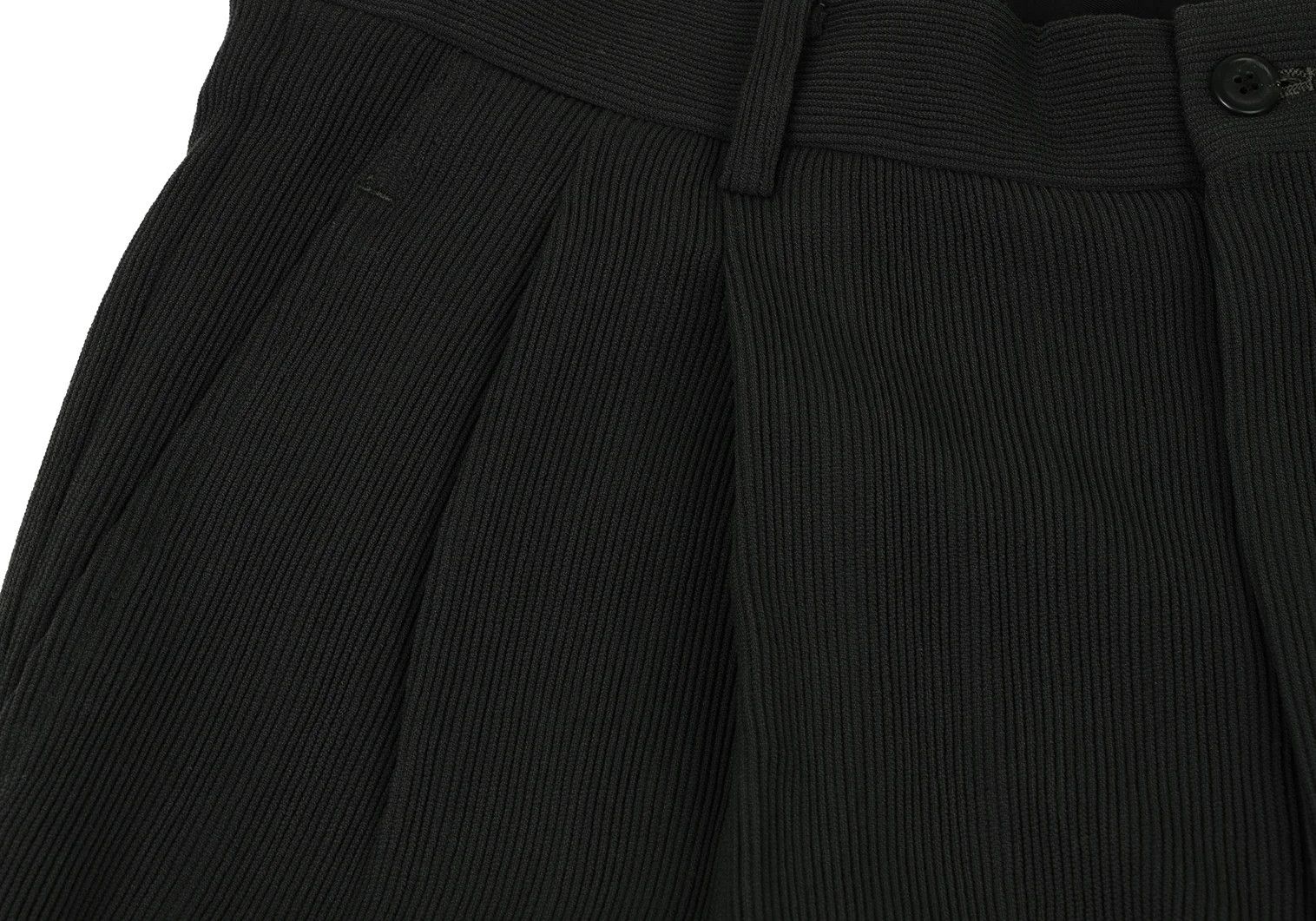 Issey Miyake Wool Two-Tuck Ribbed Pants in Deep Green XL Size US 38 / EU 54 - 4 Thumbnail