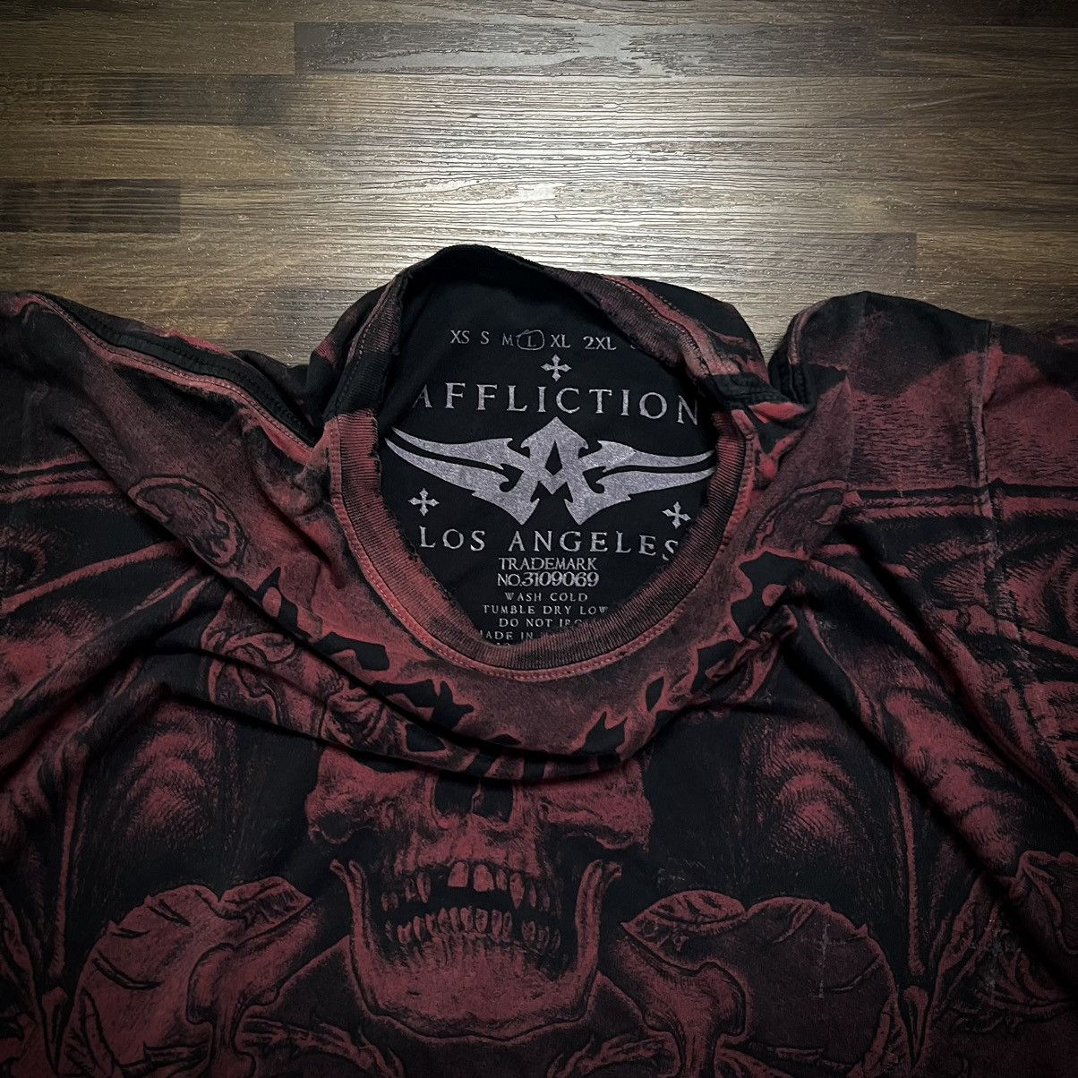 Affliction AFFLICTION BAT FROM HELLL AVENGED SEVENFOLD Size US L / EU 52-54 / 3 - 4 Thumbnail