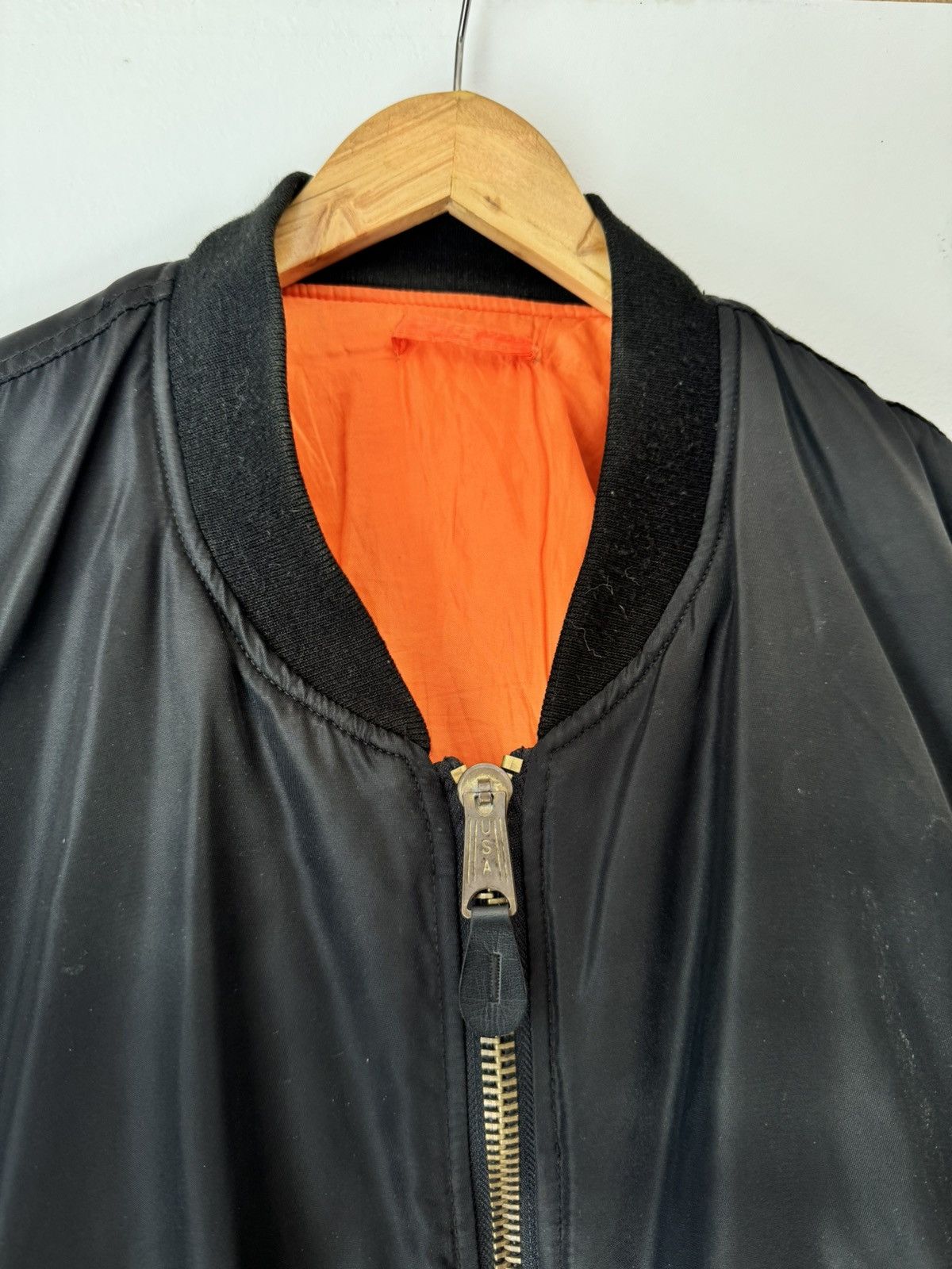 Fostex Garments Fostex Garments CWU Flyer Black Vintage Nylon Bomber Jacket Size US XL / EU 56 / 4 - 4 Thumbnail
