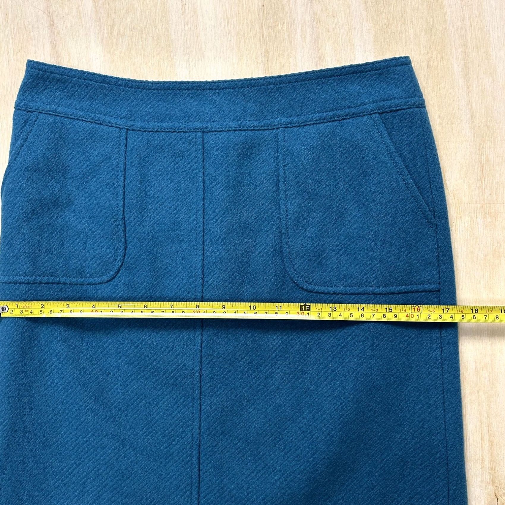 Talbots Talbots Skirt Womens 4P Blue Twill A-Line Short Lined Pockets Workwear Office Size 27" / US 4 / IT 40 - 6 Thumbnail