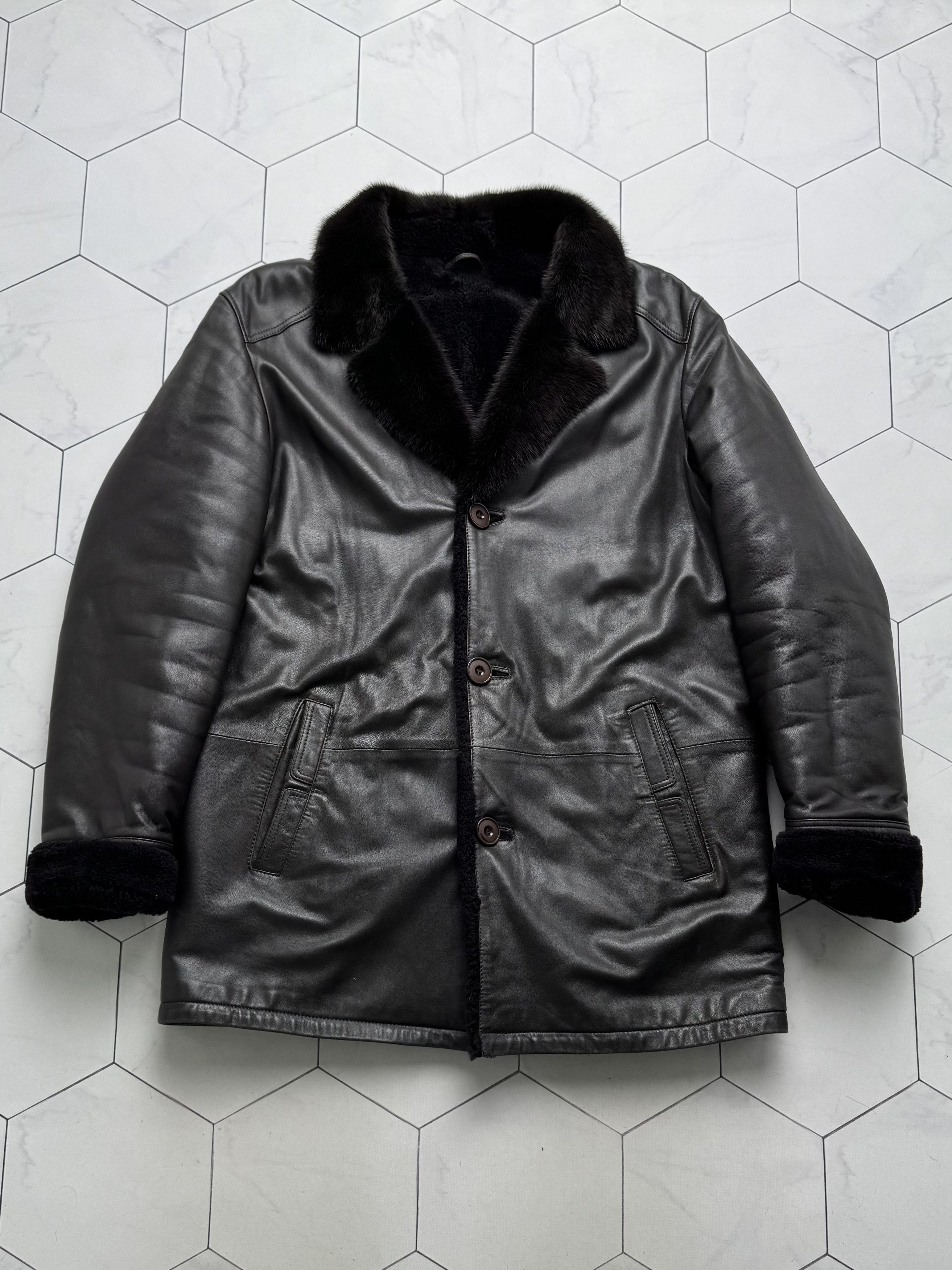 Vintage Vintage Real Sheepskin Coat (B250)D15E2 Size US XXL / EU 58 / 5 - 5 Thumbnail