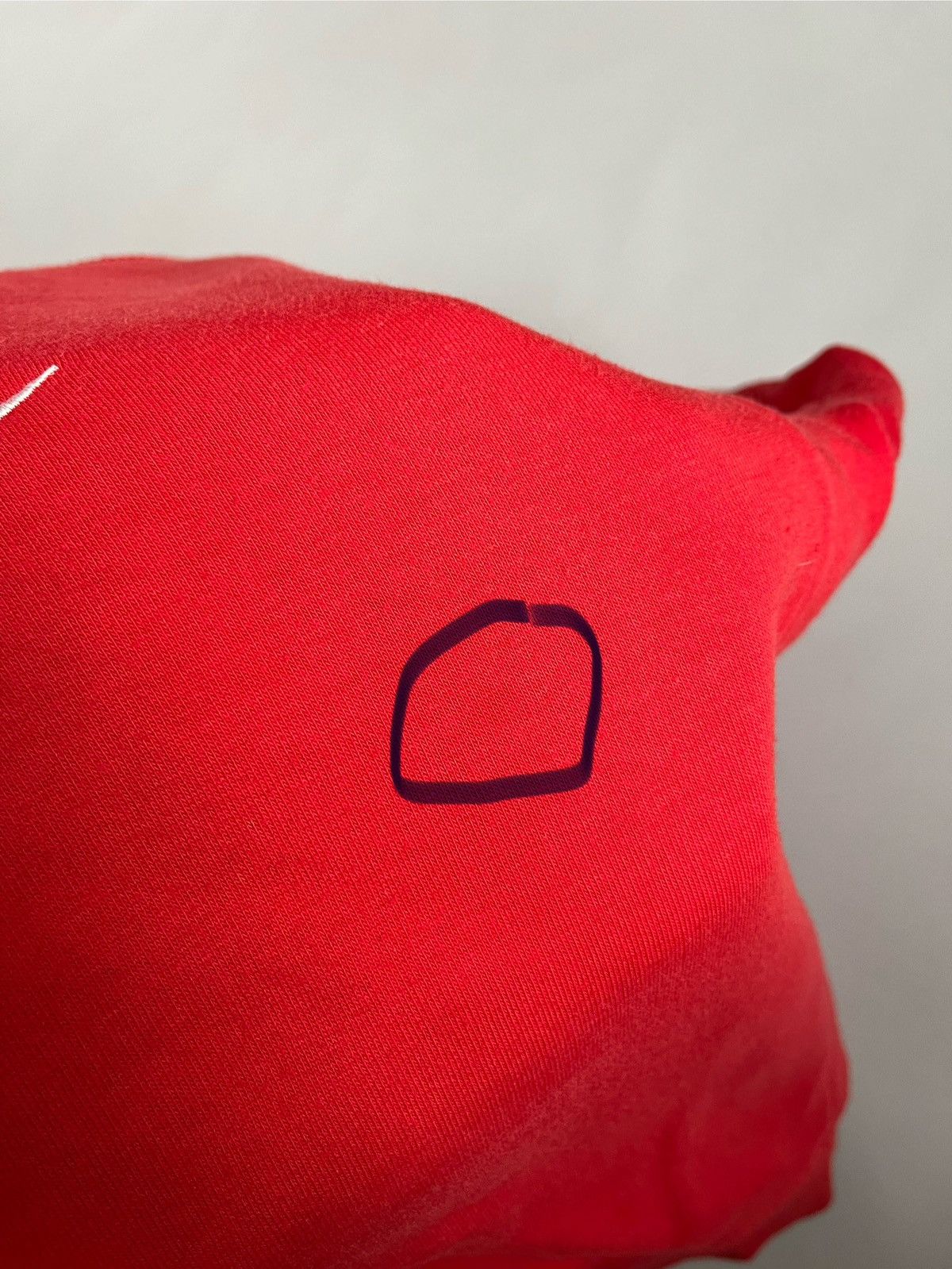 Nike × Vintage Vintage Y2K Unisex Nike Big Swoosh Red Sweatshirt Size US M / EU 48-50 / 2 - 16 Thumbnail