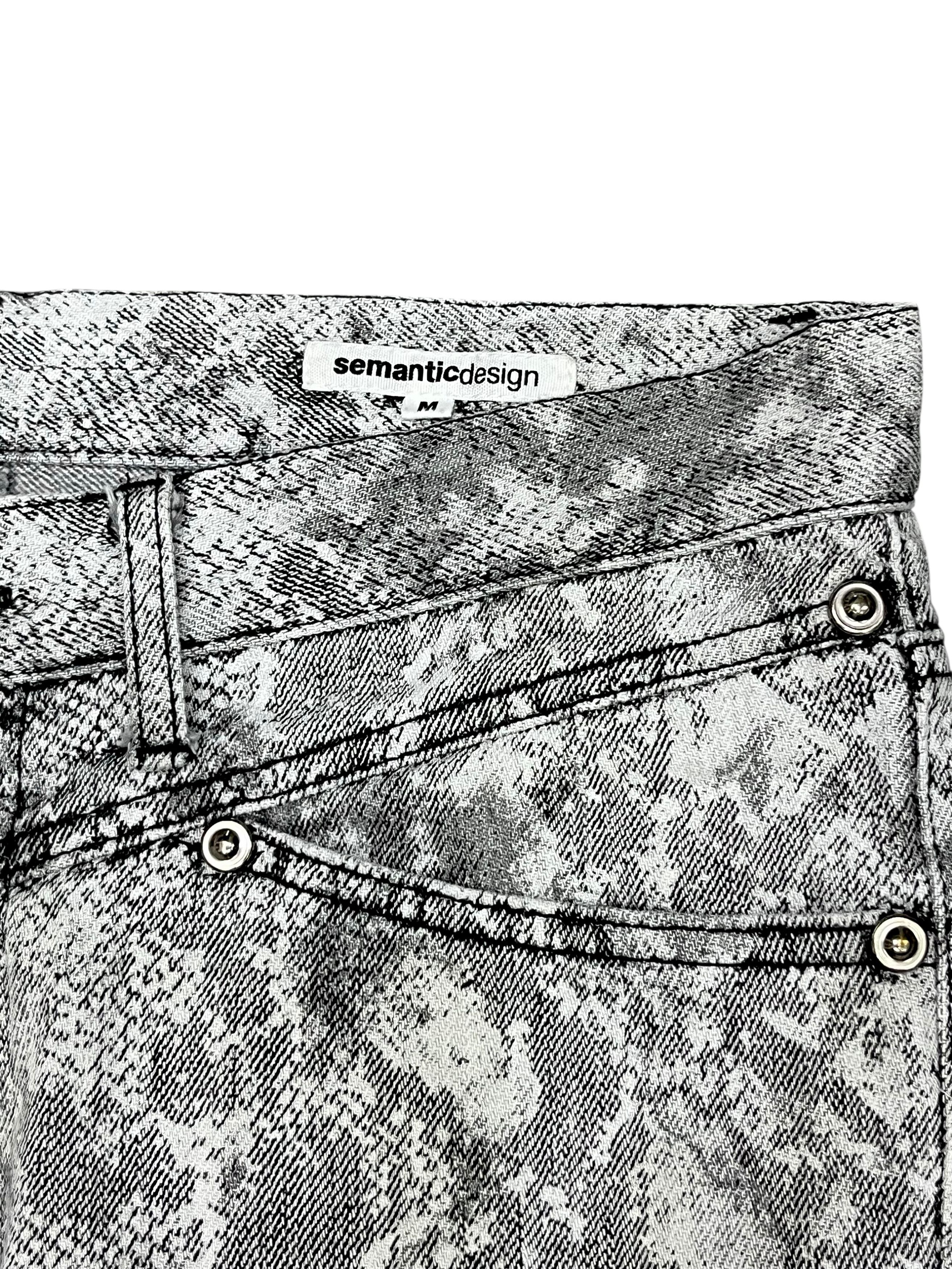 semanticdesign Vintage Semantic Design Snake Skin Flare Jeans Rare Asia M Size US 27 - 6 Thumbnail