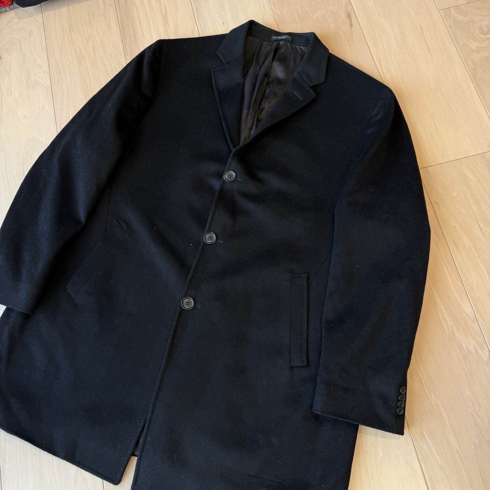 John Varvatos John Varvatos Cashmere Peacoat 48R Black Winter Minimalist Size US XXL / EU 58 / 5 - 10 Thumbnail
