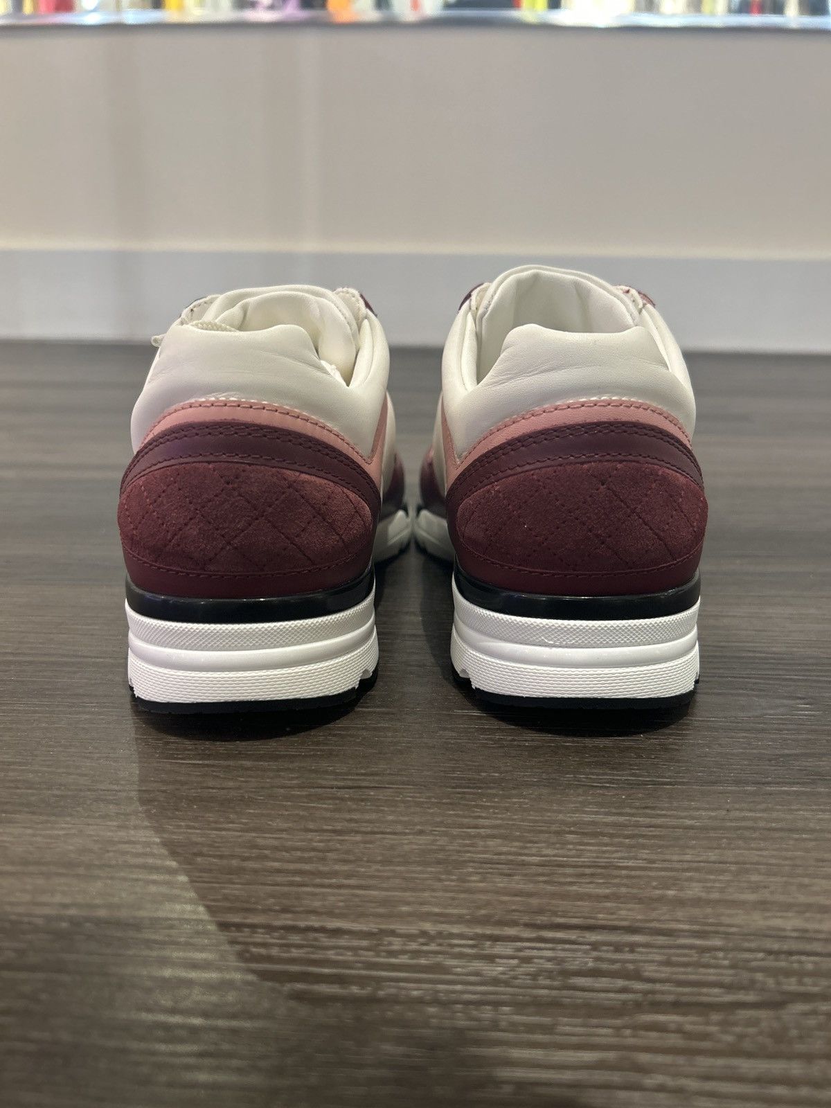 Chanel Chanel Leather Trainers Light Burgundy, White & Pink Size US 7 / IT 37 - 3 Thumbnail