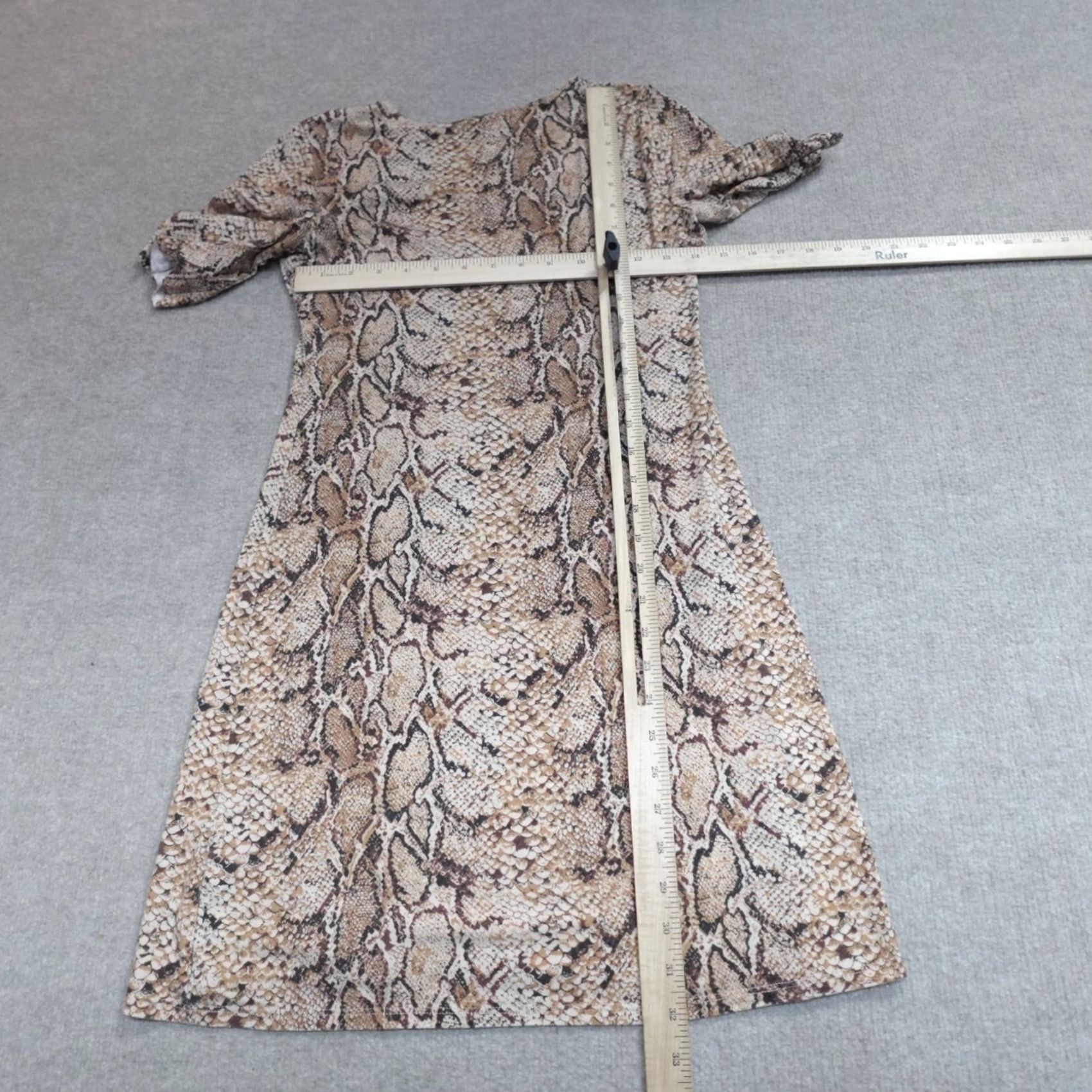 Reformation Reformation Dress Long Beige Snake Print Tencell Made in USA M Women Sundress CDuffle? Size M / US 6-8 / IT 42-44 - 5 Thumbnail