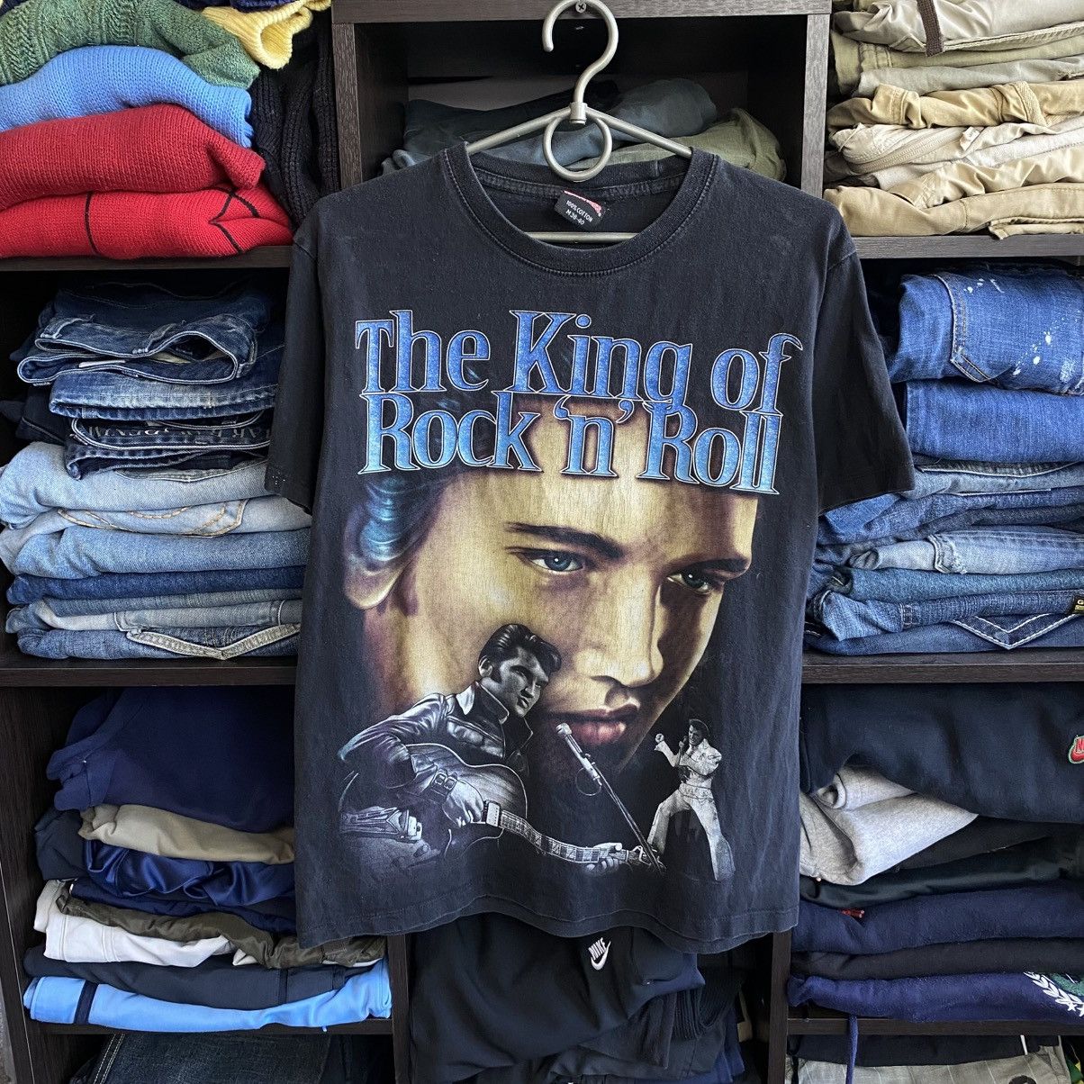 Band Tees Vintage Elvis Presley Allprint Overprinted 90’s music tee Size US M / EU 48-50 / 2 - 1 Thumbnail