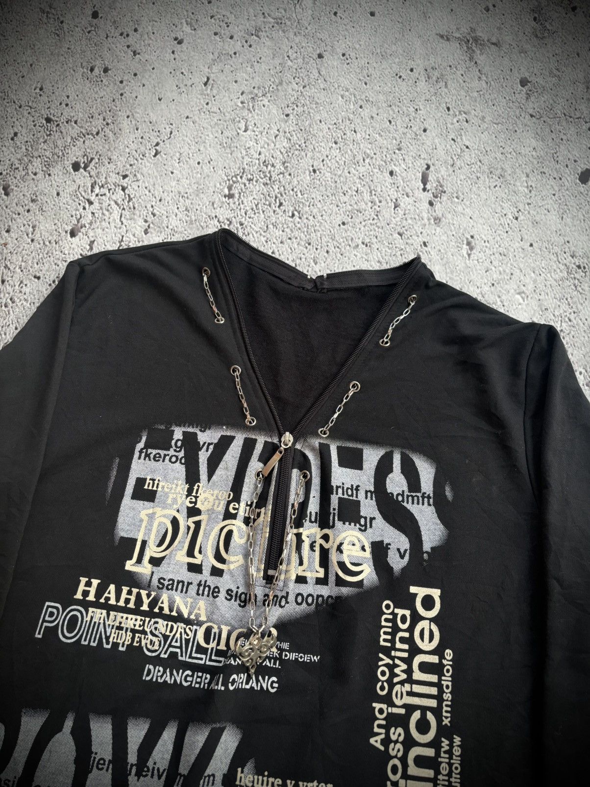 If Six Was Nine Y2k poem necklace punk style Longsleeve Size US L / EU 52-54 / 3 - 3 Thumbnail