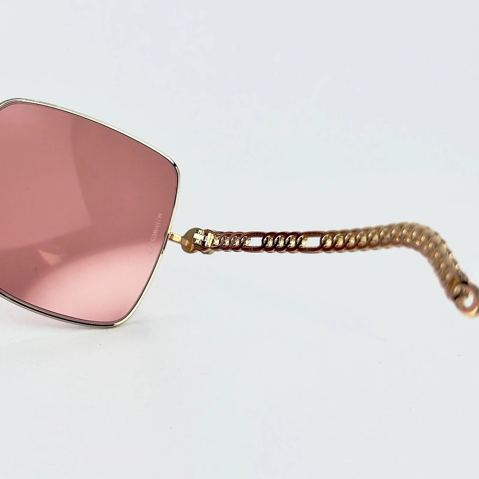 Gucci GUCCI GG0724S CHAIN 0724 Gold Orange Sunglasses 005 Size ONE SIZE - 5 Thumbnail