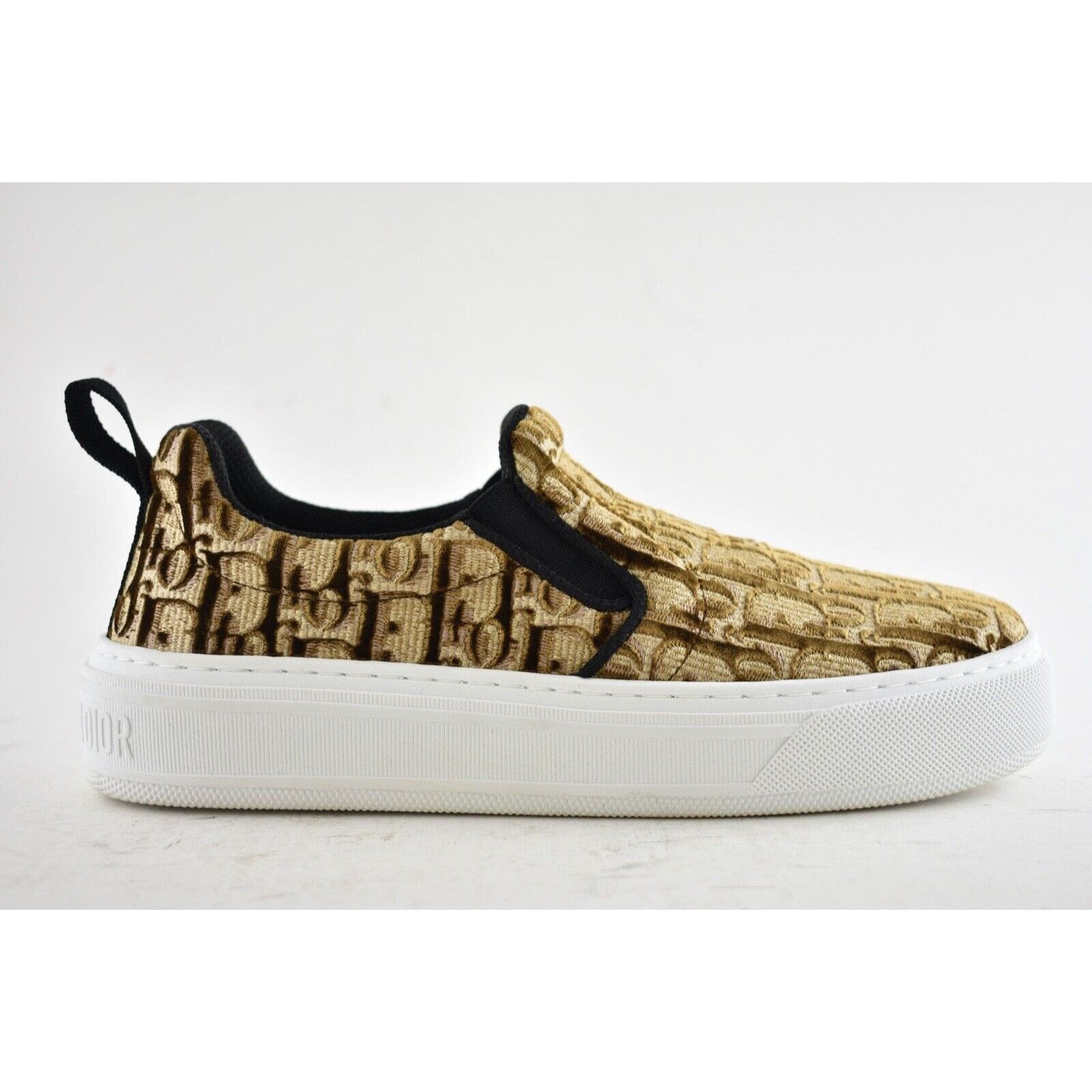 Dior Solar Oblique Logo White Flat Skate Slip On Low Sneaker 37.5 Size US 7.5 / IT 37.5 - 2 Thumbnail