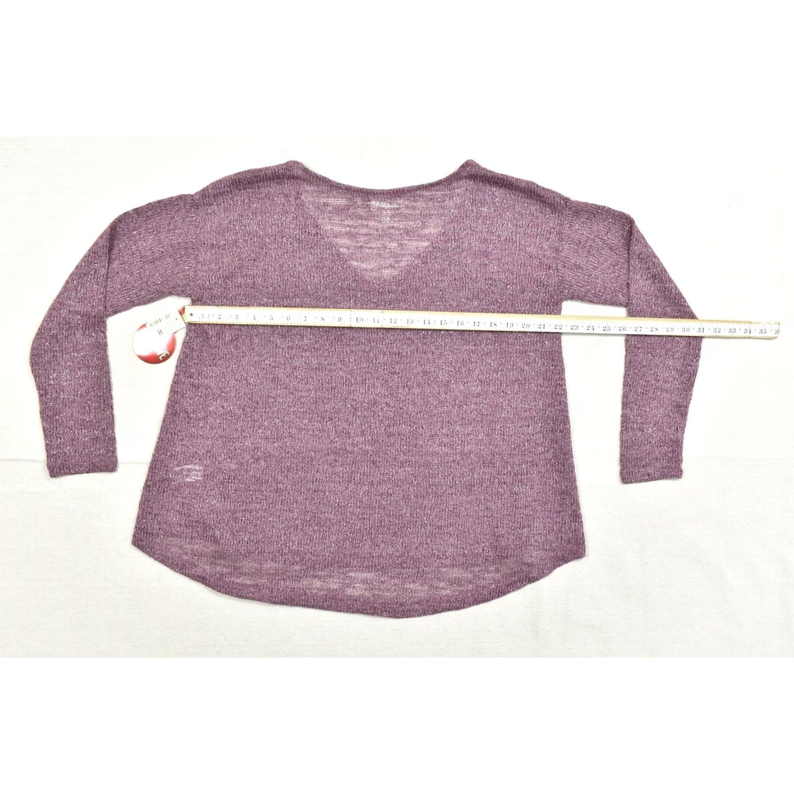 Aeropostale Aeropostale Sweater Womens XL Purple Women Metallic Knit Neck Long Sleeve Lightweight Size XL / US 12-14 / IT 48-50 - 3 Thumbnail