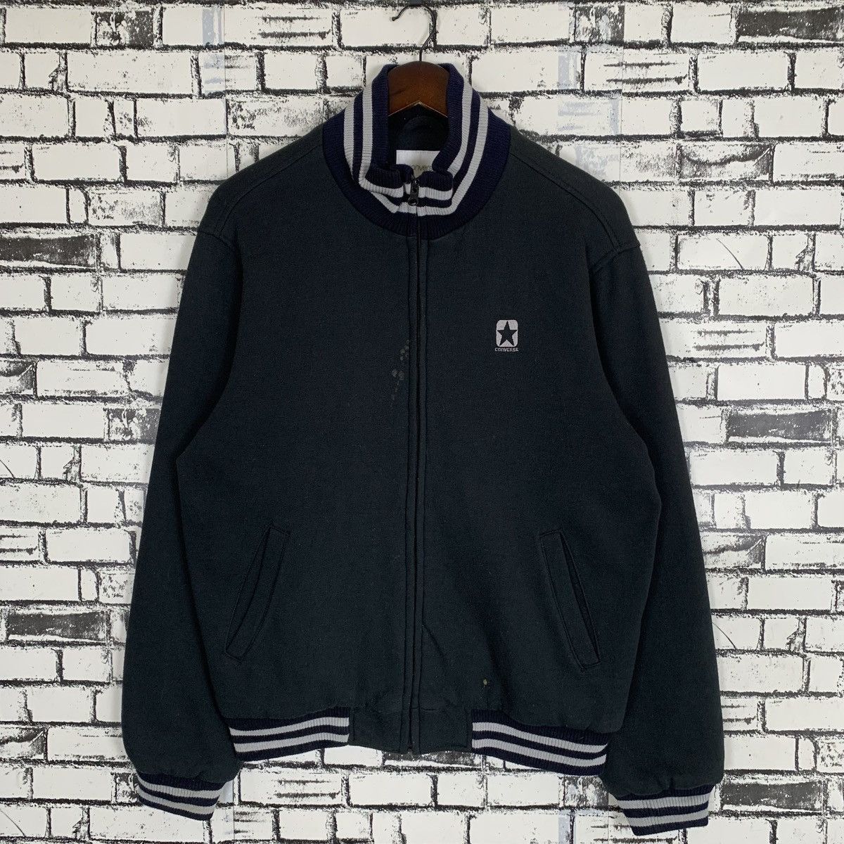 Converse × Designer Converse Small Logo Embroidery Varsity Jacket Size US M / EU 48-50 / 2 - 1 Thumbnail