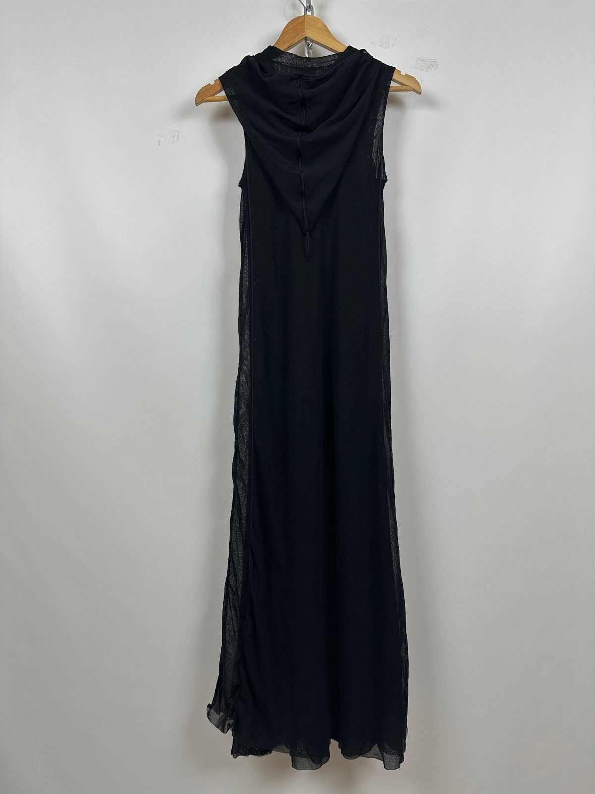 Jean Paul Gaultier Vintage Jean Paul Gaultier Black Gothic Mesh Hood Maxi Dress Size S / US 4 / IT 40 - 4 Thumbnail