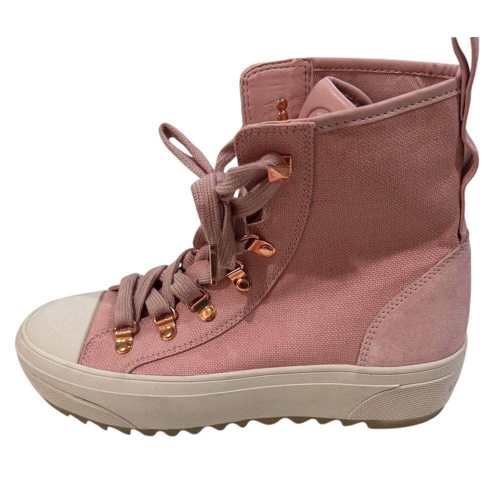 Michael Kors *DS25 MICHAEL KORS Women's High Top Sneakers Pink Size 6 Size US 6 / IT 36 - 4 Thumbnail