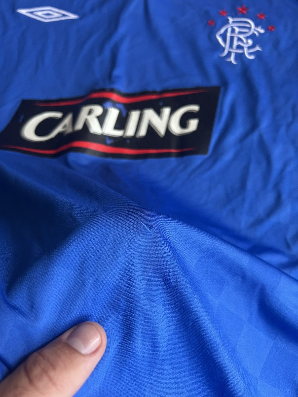 Umbro Umbro x Rangers Club Jersey 2009/10 Carling Sportswear Shirt Size US XXL / EU 58 / 5 - 6 Thumbnail