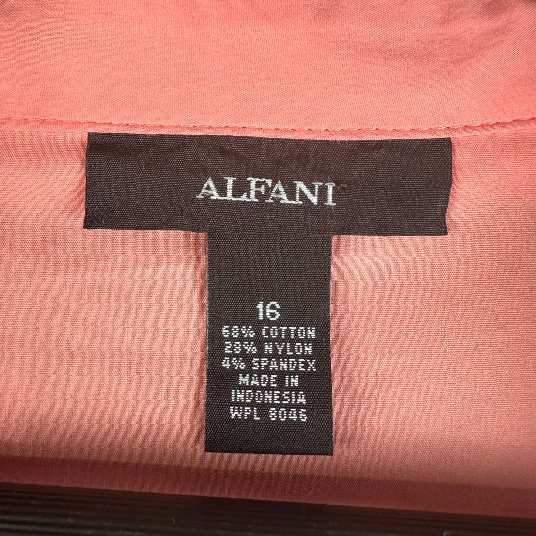 Alfani Alfani Blouse Womens 16 Long Sleeve V Neck Pullover Twist Front NEW Orange Knit Cotton Blend Shirt Adult 16 Womens Size XXL / US 16-18 / IT 52-54 - 5 Thumbnail