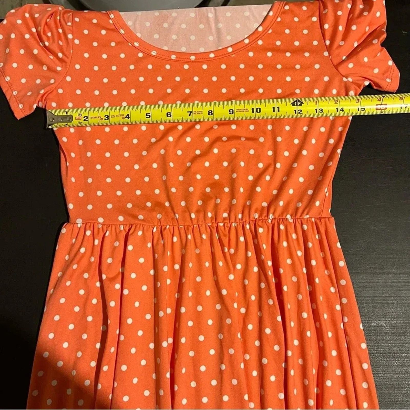 Other Lularoe Riley NWT Size XS Peach With Polka Dots Midi Dress Size XS / US 0-2 / IT 36-38 - 6 Thumbnail