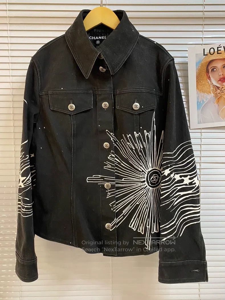 Chanel Chanel 22C sun-printed denim jacket Size US S / EU 44-46 / 1 - 1 Thumbnail