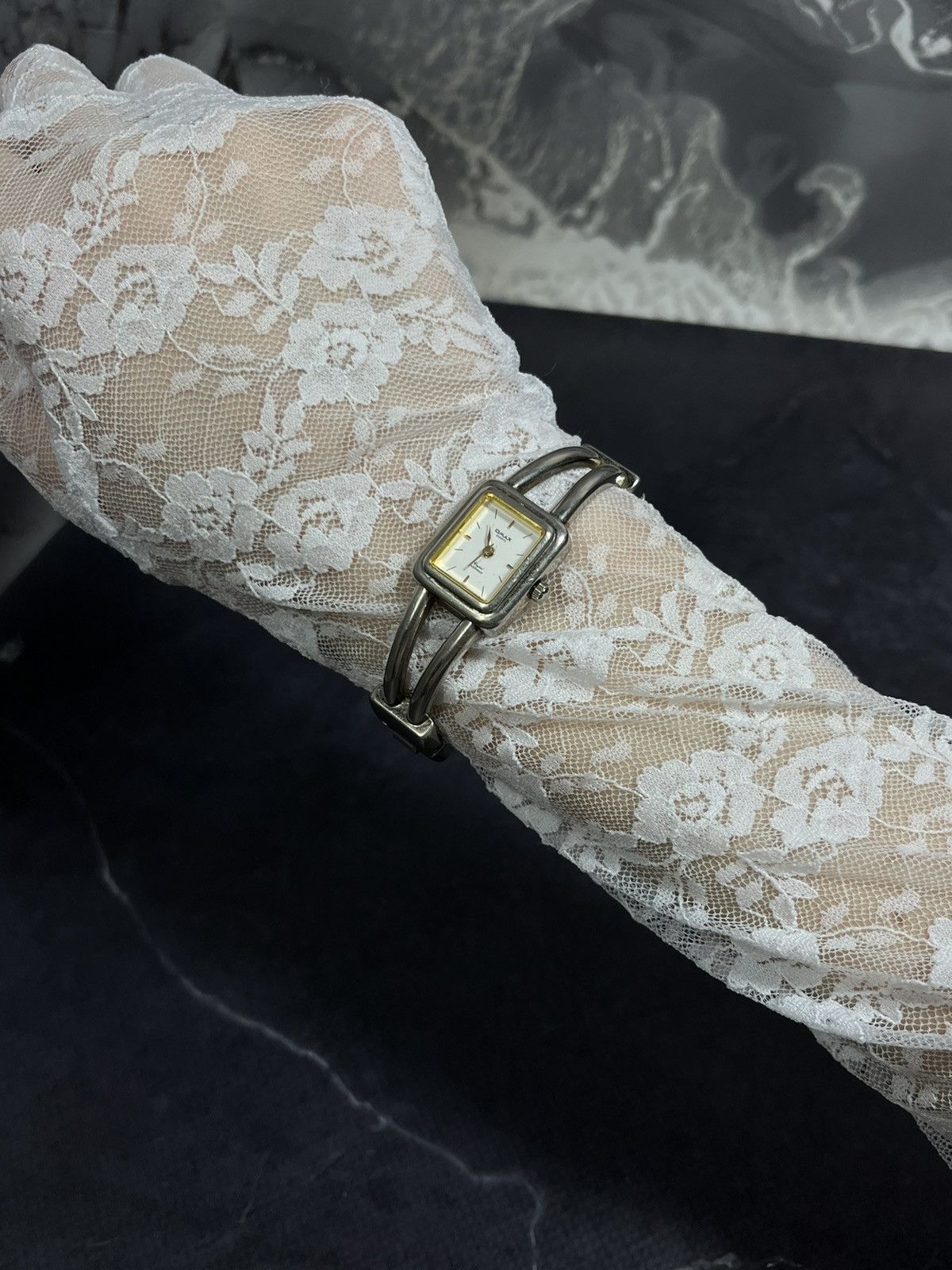 Jewelry × Vintage Omax Square Watch, Stainless Steel, Japan Made Size ONE SIZE - 13 Thumbnail