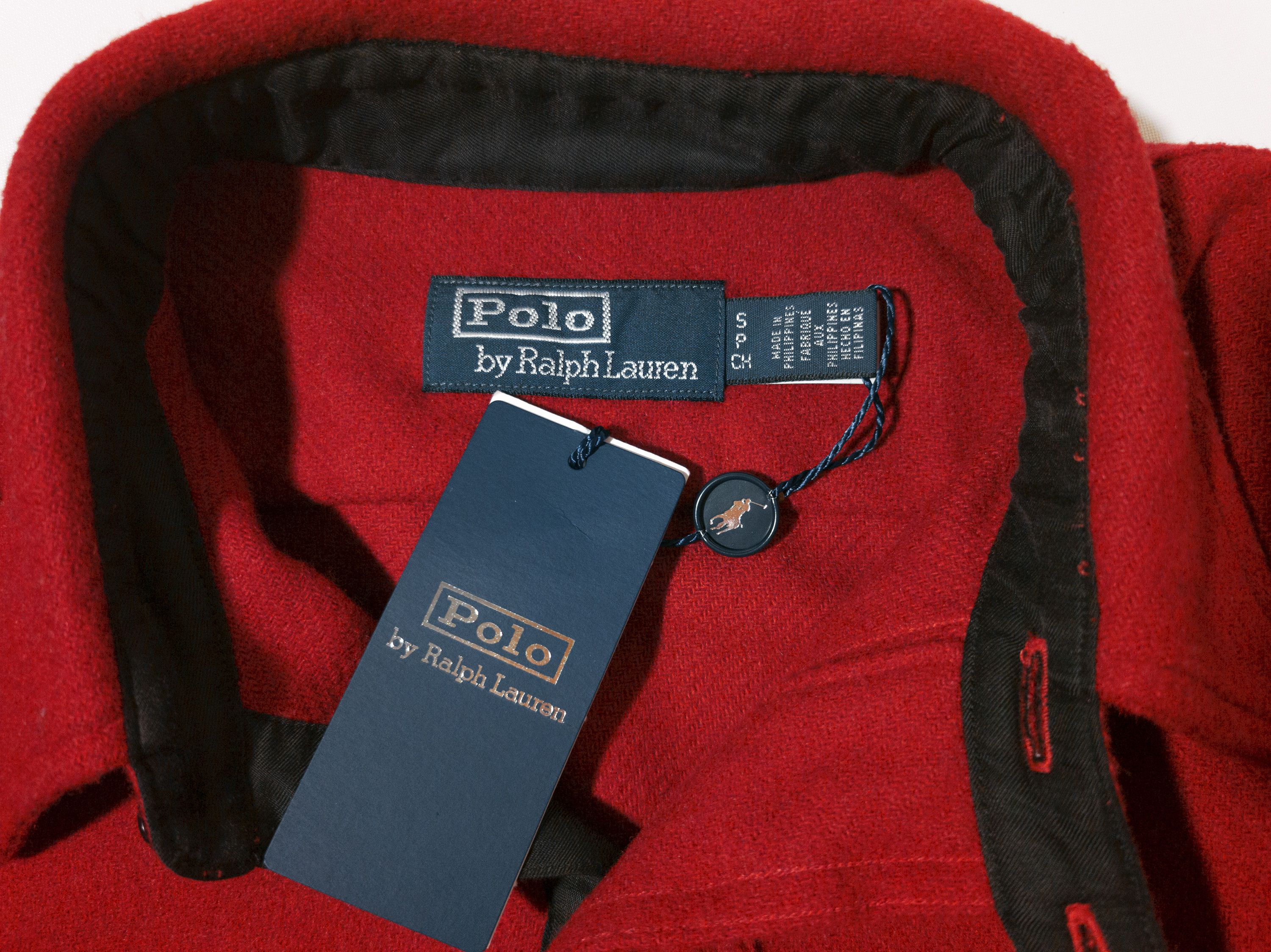 Polo Ralph Lauren MSRP~350€ Overshirt Wool Tweed + Leather, Mounties Style Red Size US S / EU 44-46 / 1 - 15 Thumbnail