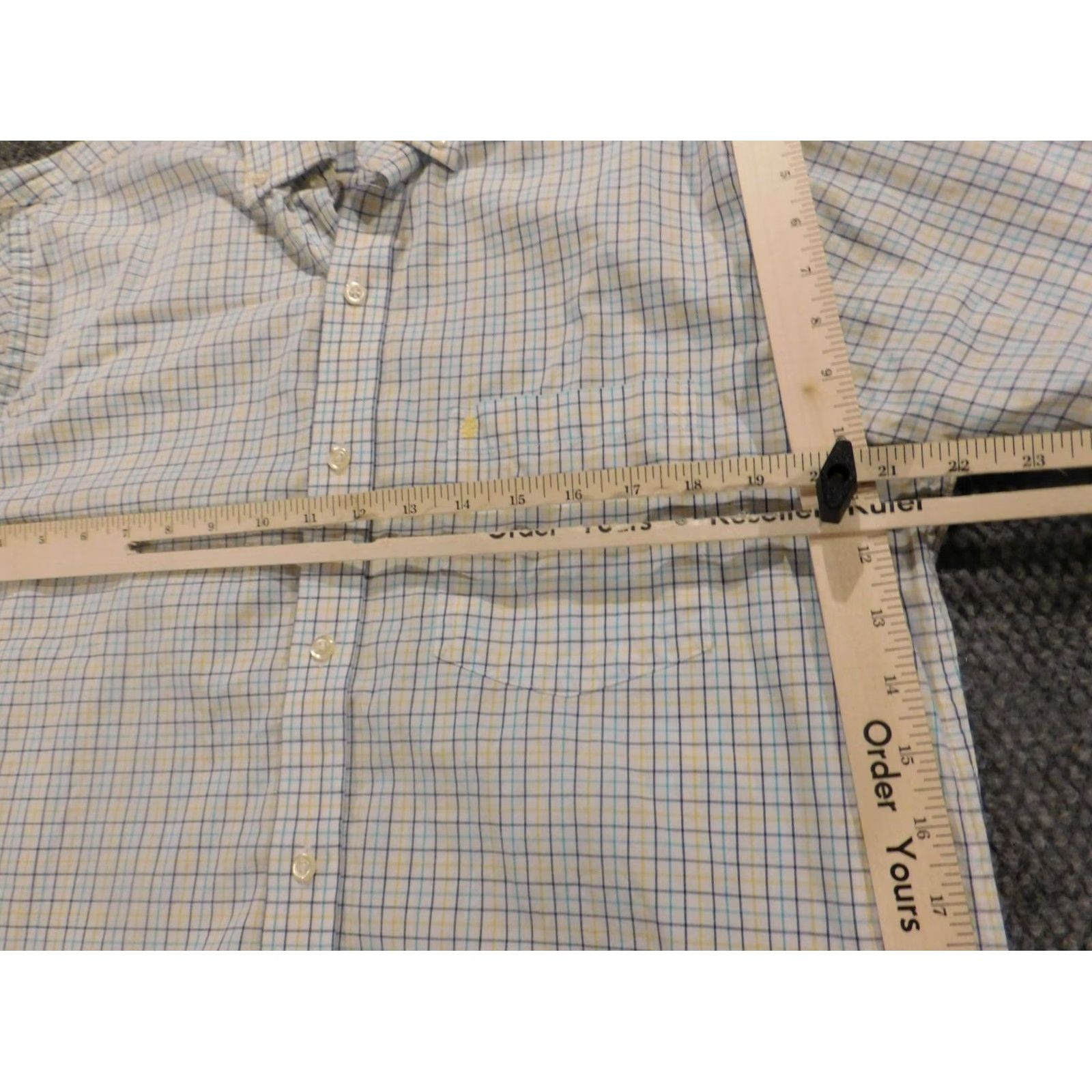 Izod IZOD Shirt Button-Up Plaid White Mens M Long Sleeve Collared Classic Fit Premium Knit Cotton Size US M / EU 48-50 / 2 - 3 Thumbnail