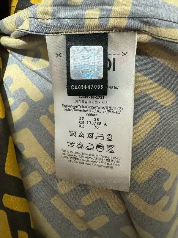 Fendi Fendi Men's Logo Silk Shirt . Size US M / EU 48-50 / 2 - 4 Thumbnail