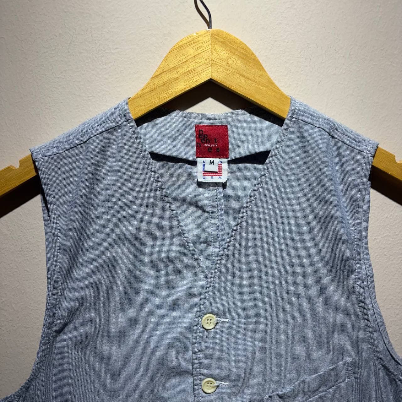 Nepenthes Nepenthes Needles Multi Pocket Blue Cotton Vest Size US M / EU 48-50 / 2 - 3 Thumbnail