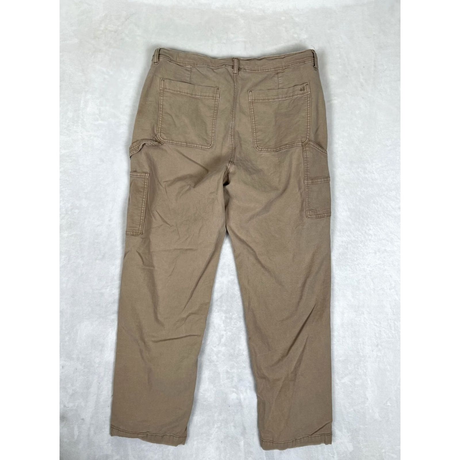 American Eagle Outfitters VINTAGE American Eagle Outfitters Cargo Pants Womens 16 Beige High Rise Stretch Size 38" / US 16 / IT 52 - 7 Thumbnail