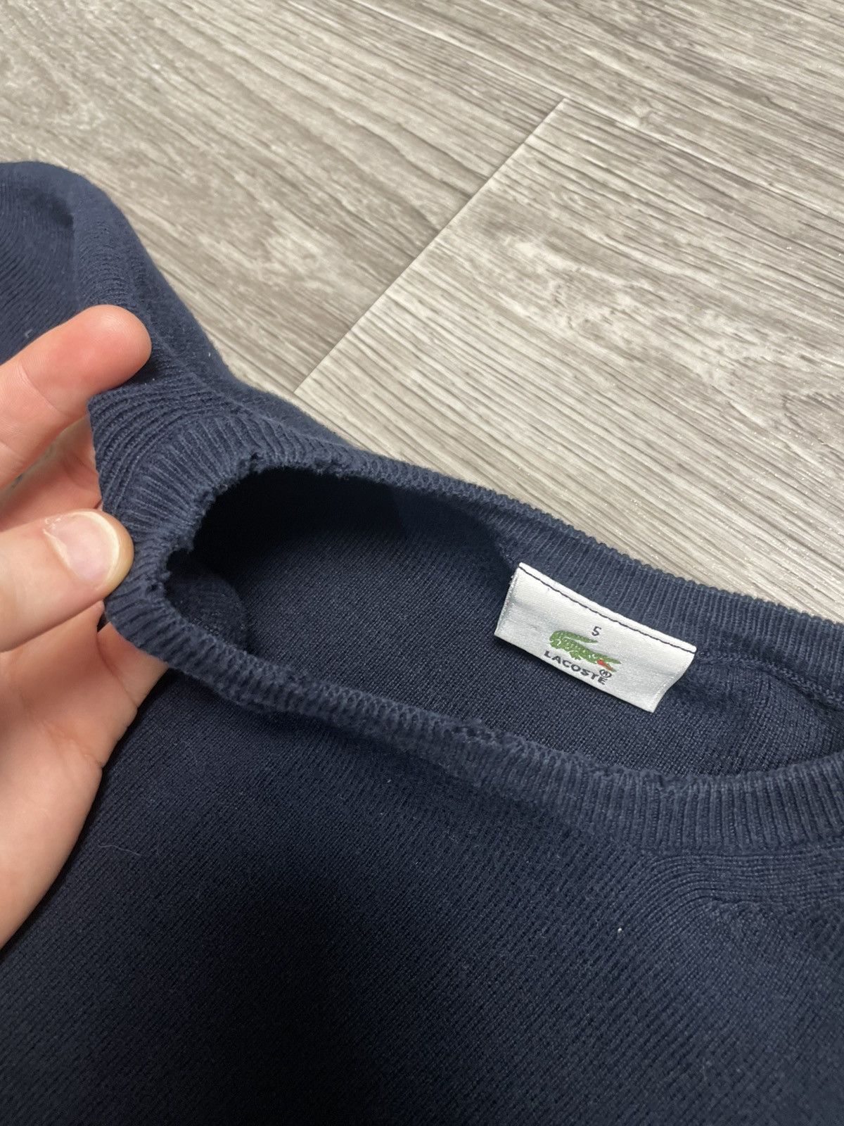 Lacoste Vintage Lacoste Navy Blue Cotton Sweater Size US L / EU 52-54 / 3 - 11 Thumbnail
