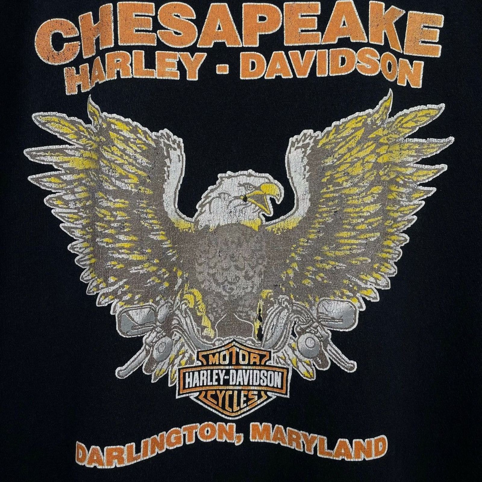 Anvil × Harley Davidson × Japanese Brand 🇺🇸HARLEY-D Chesapeake, MD Eagle T Size US M / EU 48-50 / 2 - 3 Thumbnail