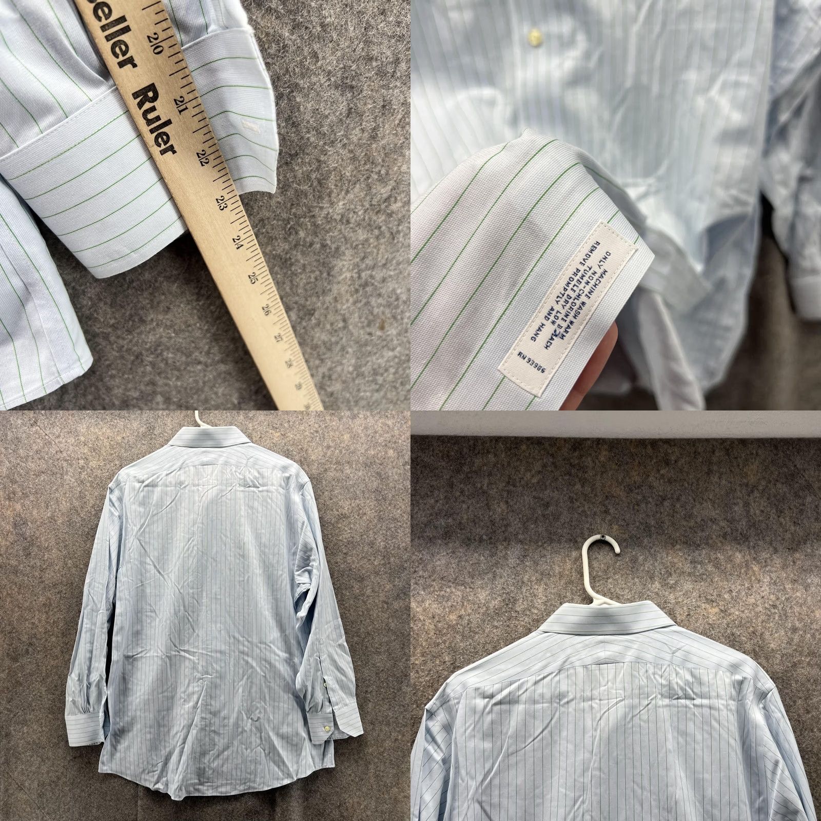 Brooks Brothers Brooks Brothers Shirt Men 16.5 33 Striped Blue Cotton Button-Down Preppy Casual Business Formal Party/Cocktail Travel Workwear Mens Button-Up Shirt Size US XL / EU 56 / 4 - 8 Thumbnail