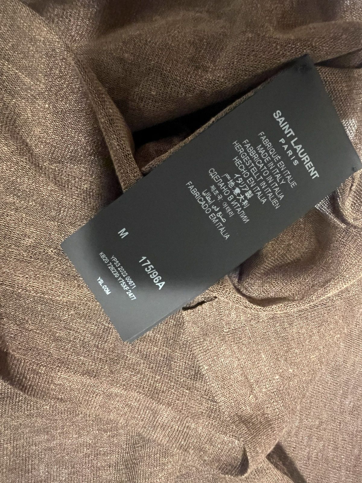 Saint Laurent Paris Saint Laurent men’s linen silk tunic. M. $1650 Size US M / EU 48-50 / 2 - 8 Thumbnail