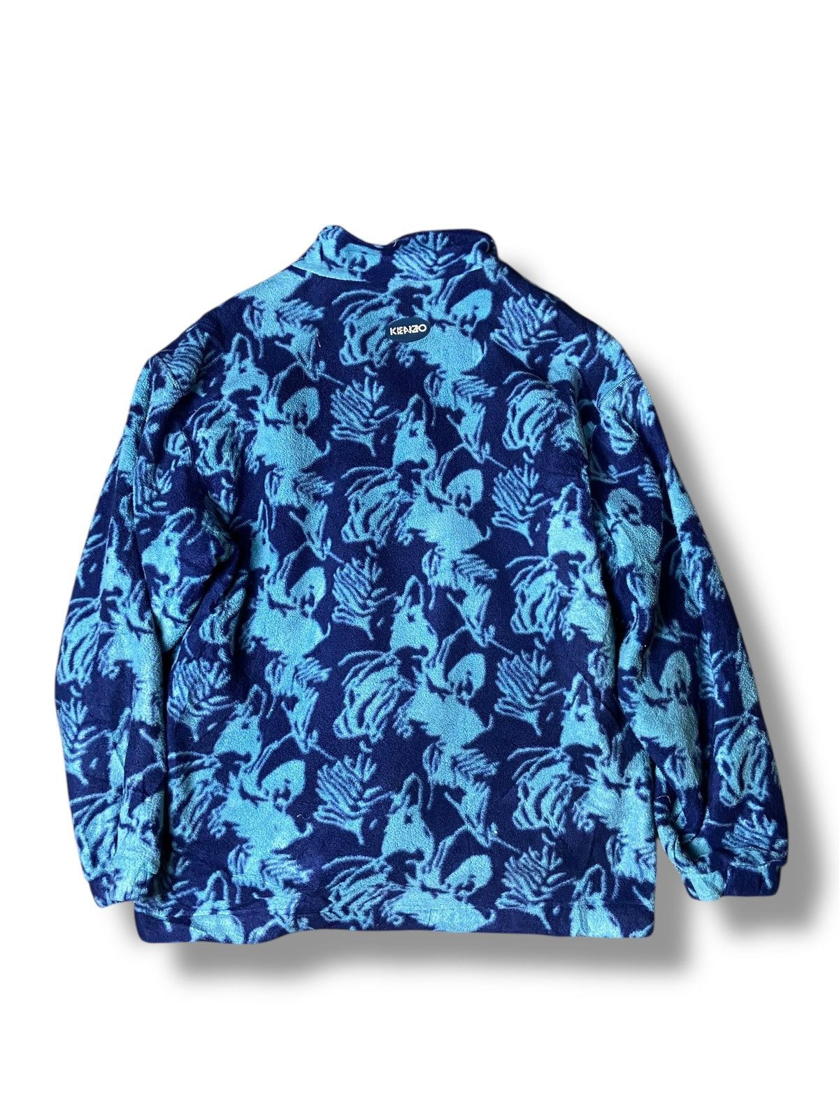 Japanese Brand × Kenzo × Vintage KENZO GOLF Fish Patterned Fleece Jacket (132) Size US S / EU 44-46 / 1 - 3 Thumbnail