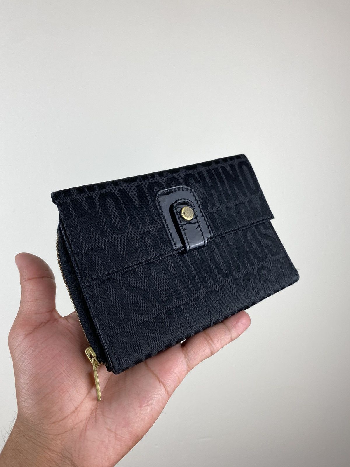 Moschino Moschino Monogram Spellout Wallet Made In Italy Size ONE SIZE - 1 Thumbnail