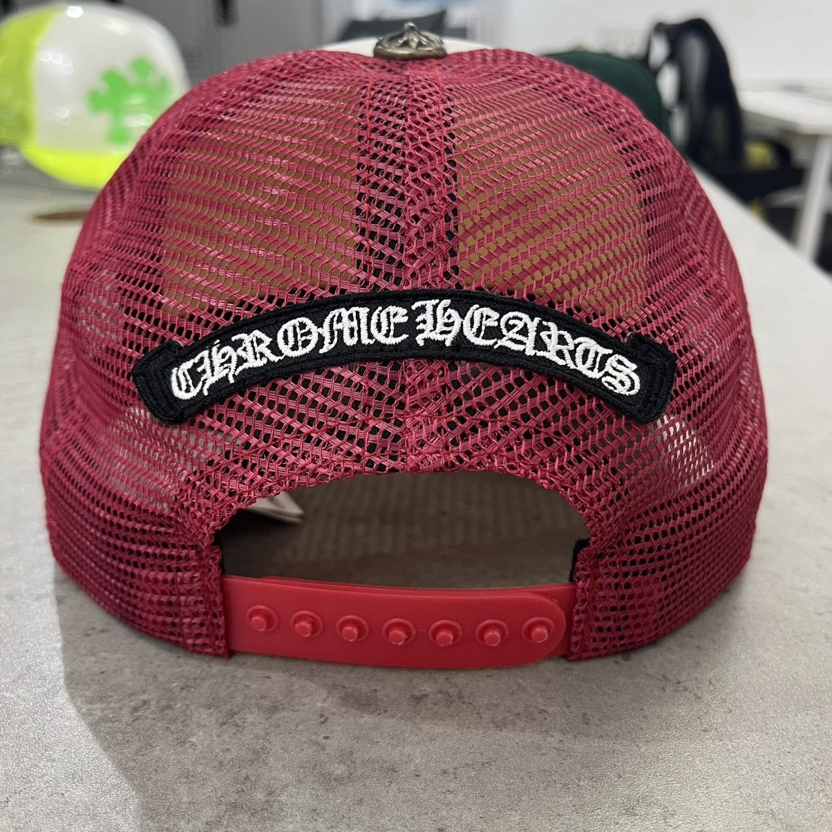 Chrome Hearts Chrome Hearts KING TACO Trucker Hat Red/White Size ONE SIZE - 3 Thumbnail