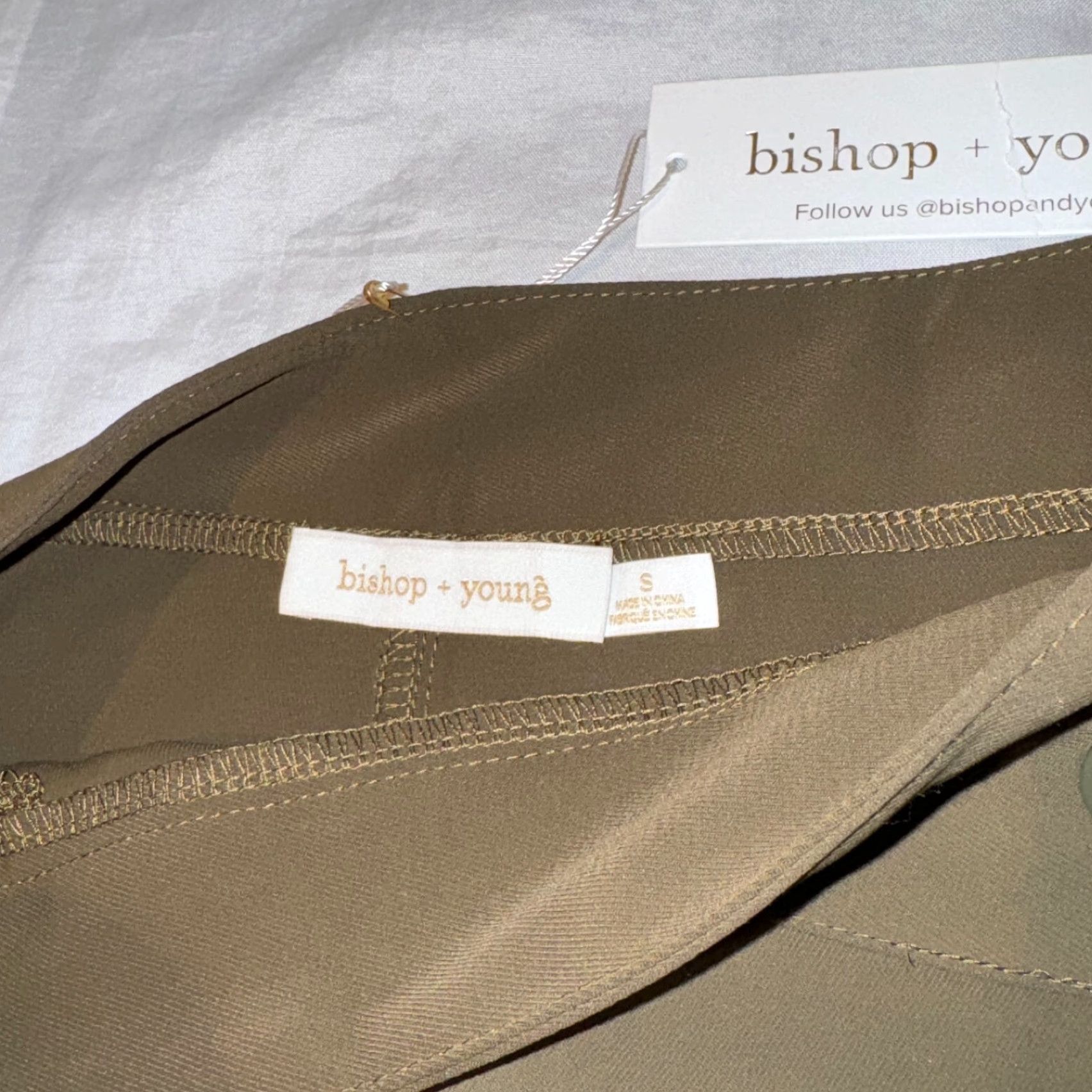 Vintage Bishop + Young Skirt Women Size Small Army Green Side Snap Pockets Mini NEW Military Womens Size 28" / US 6 / IT 42 - 2 Thumbnail