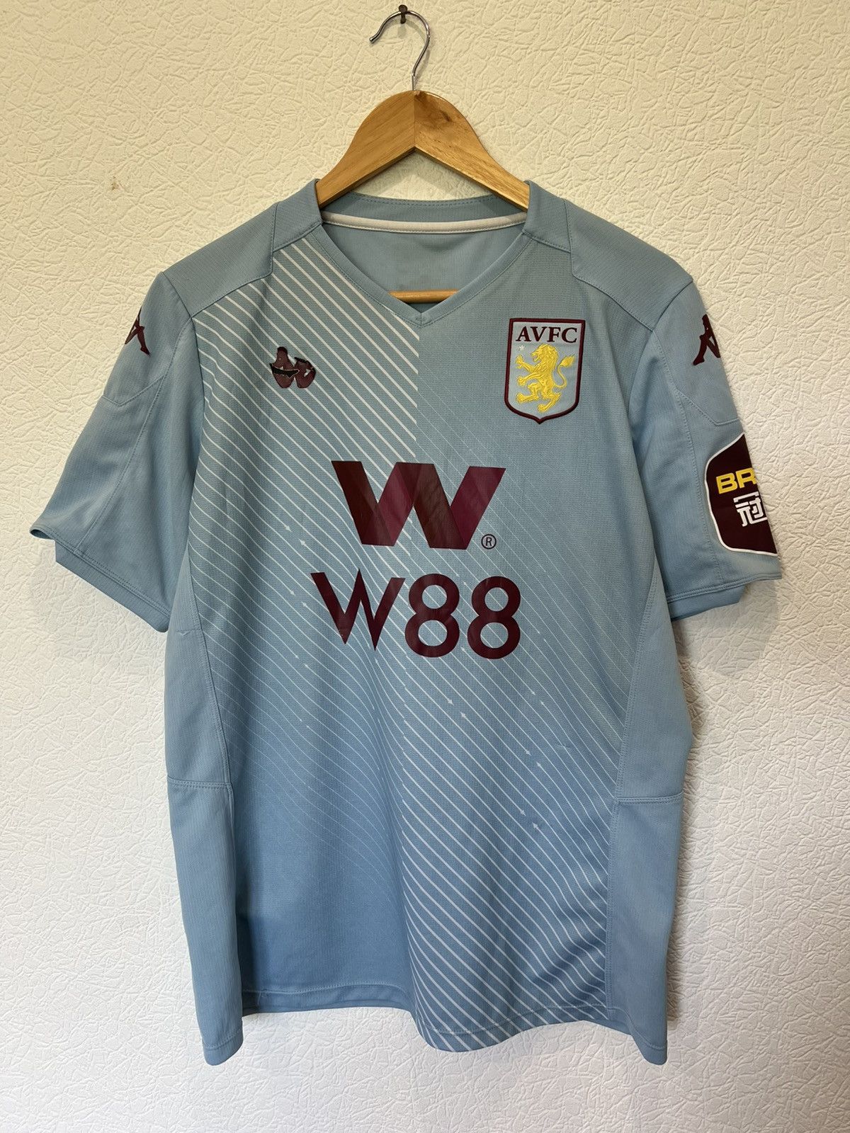 Kappa Aston Villa Kappa 2019/2020 Away Kit Soccer Jersey Football Size US L / EU 52-54 / 3 - 1 Thumbnail
