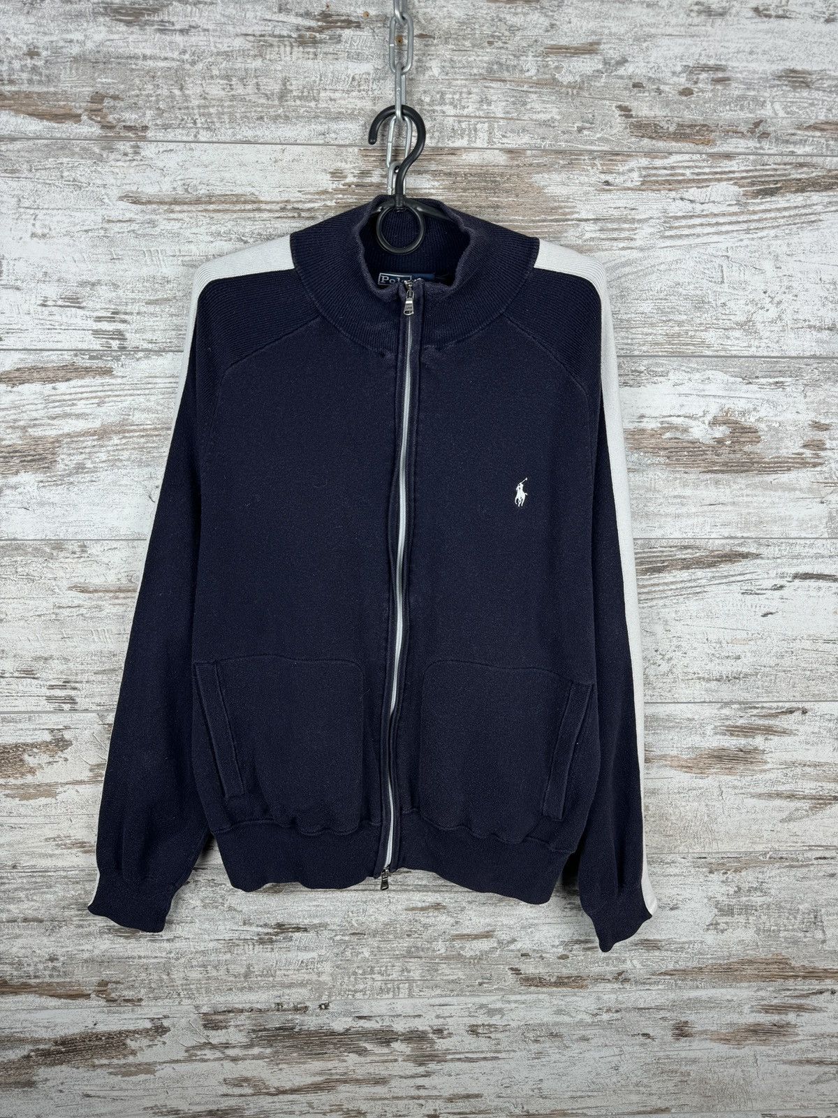 Polo Ralph Lauren × Vintage Mens Vintage Polo Ralph Lauren zip sweater rugby sweatshirt Size US L / EU 52-54 / 3 - 2 Thumbnail
