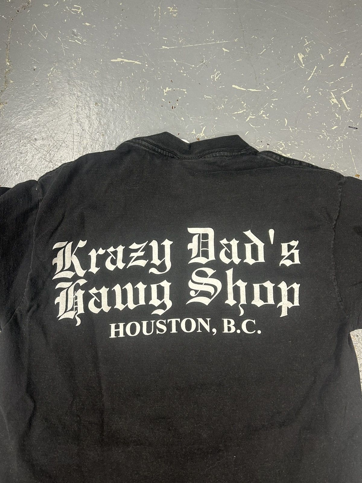 Harley Davidson × Vintage Crazy Vintage 90s Black Bike Shop Graphic Tee Shirt Harley Size US S / EU 44-46 / 1 - 2 Thumbnail