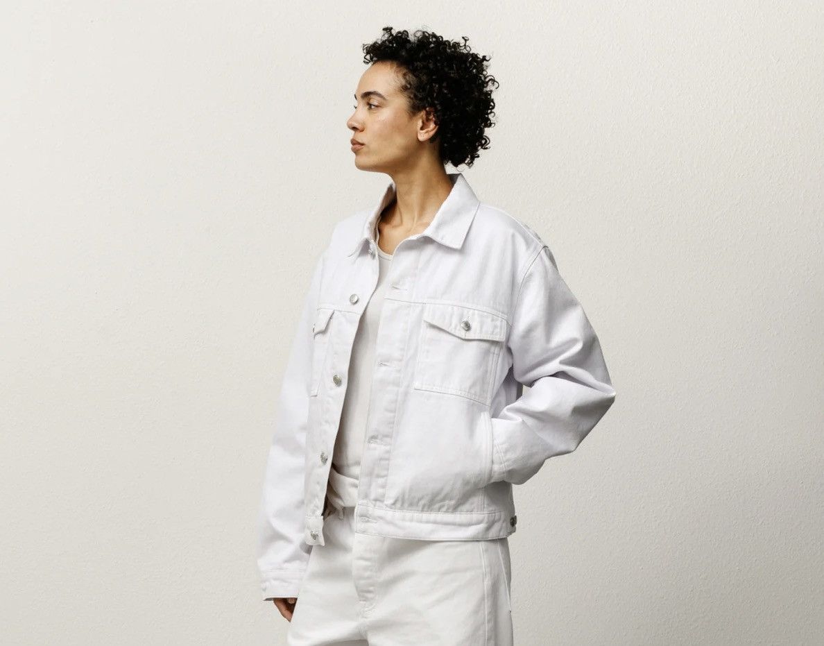 Stussy Stüssy Lined Denim Trucker Jacket Natural Cream Size Large Size US L / EU 52-54 / 3 - 6 Thumbnail